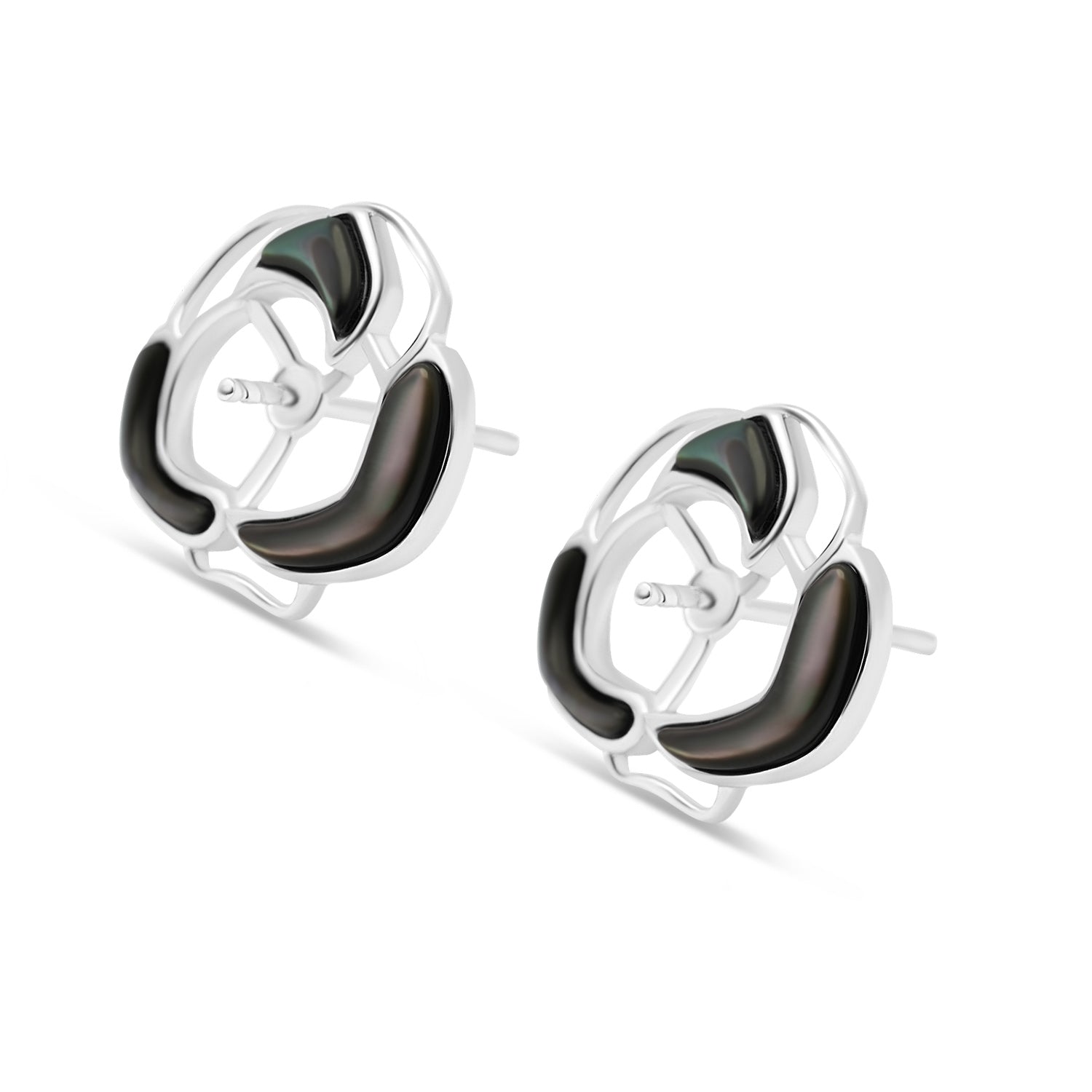 Studs Earring Bails 925 Silver for Pearl SC283