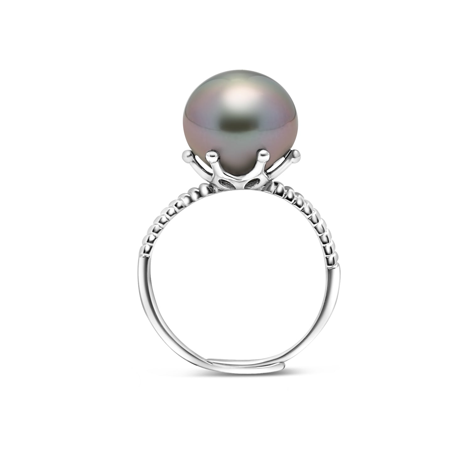 925 Sterling Silver Tahitian Pearl Ring SHM1403 OR11