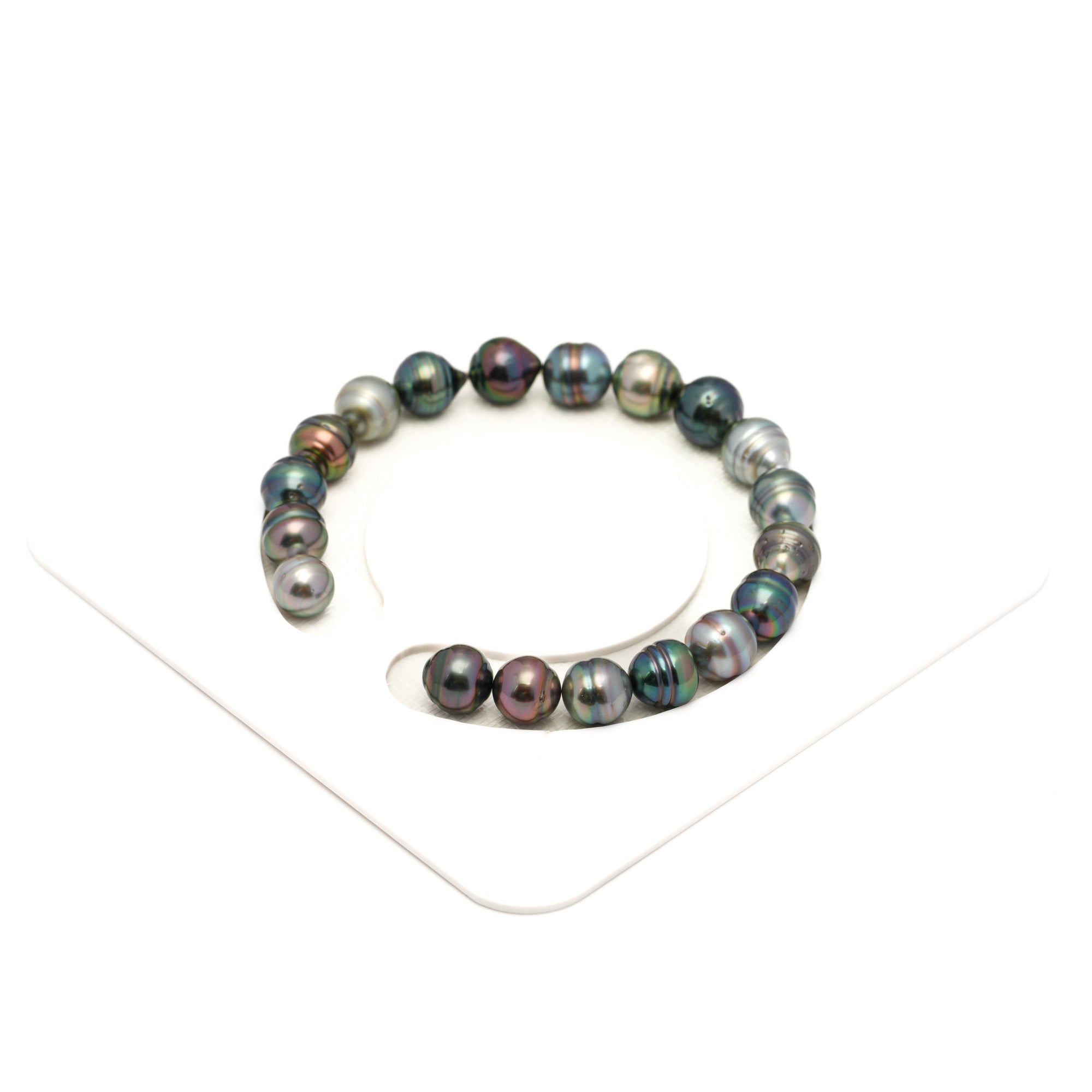 19pcs "High Luster" Multicolor 8-9mm - CL/SB AAA/AA Quality Tahitian Pearl Bracelet BR2433 LP1