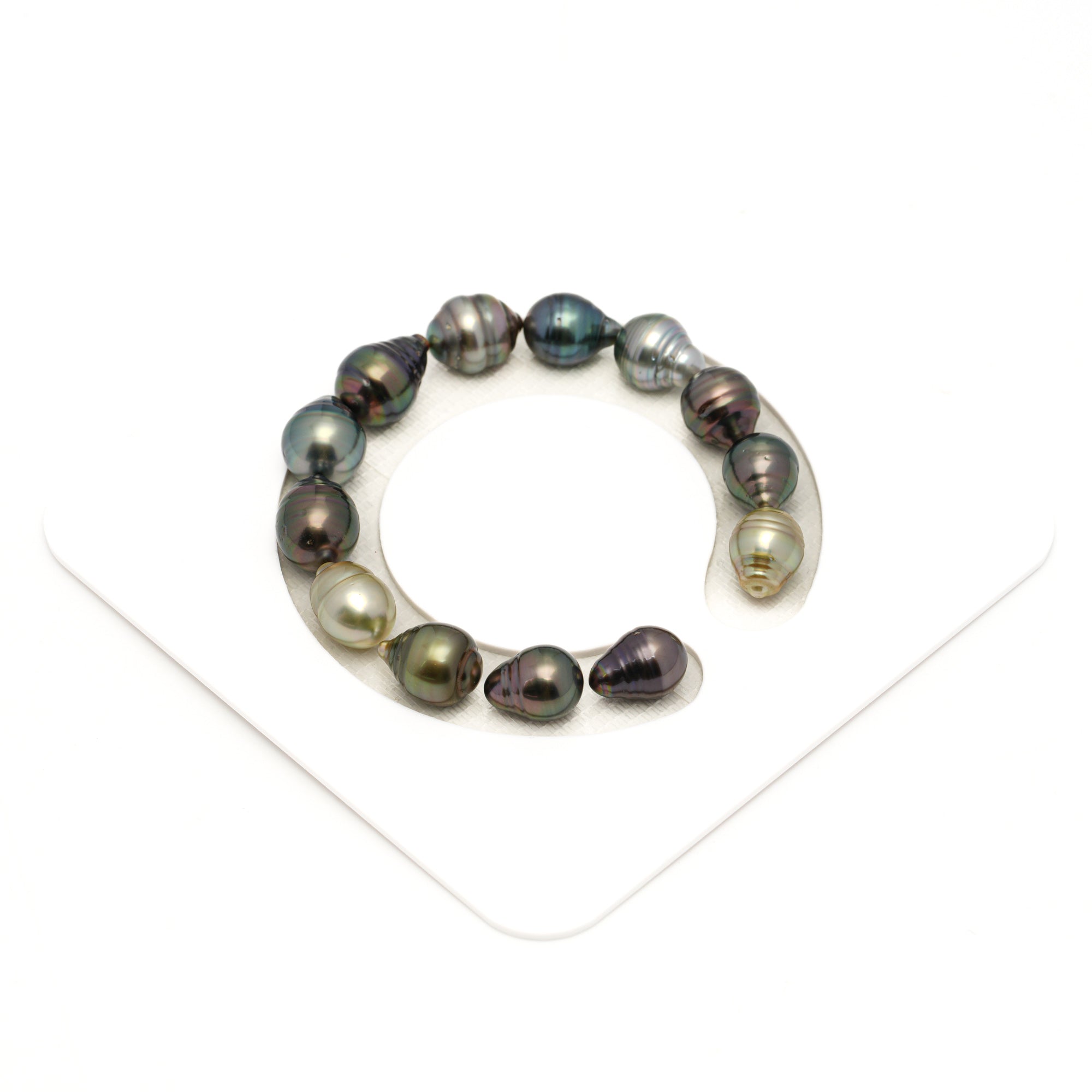 13pcs Multicolor 9-11mm - CL/SB AAA/AA Quality Tahitian Pearl Bracelet BR2431 LP1