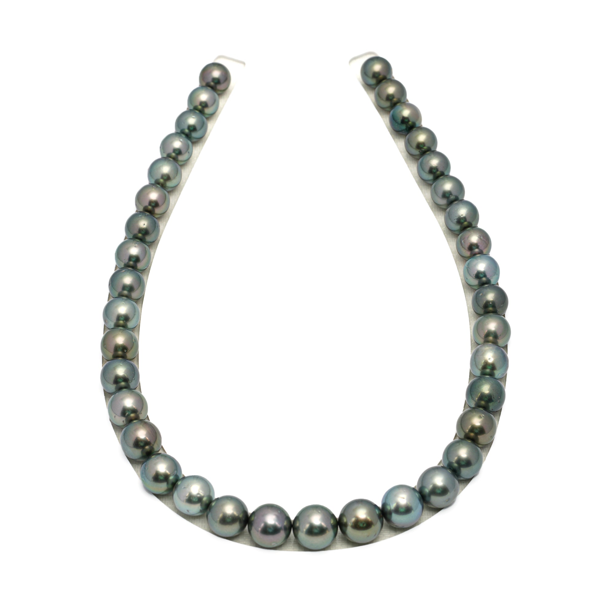37pcs Green 10-13mm - RSR AA Quality Tahitian Pearl Necklace NL1660 OR12