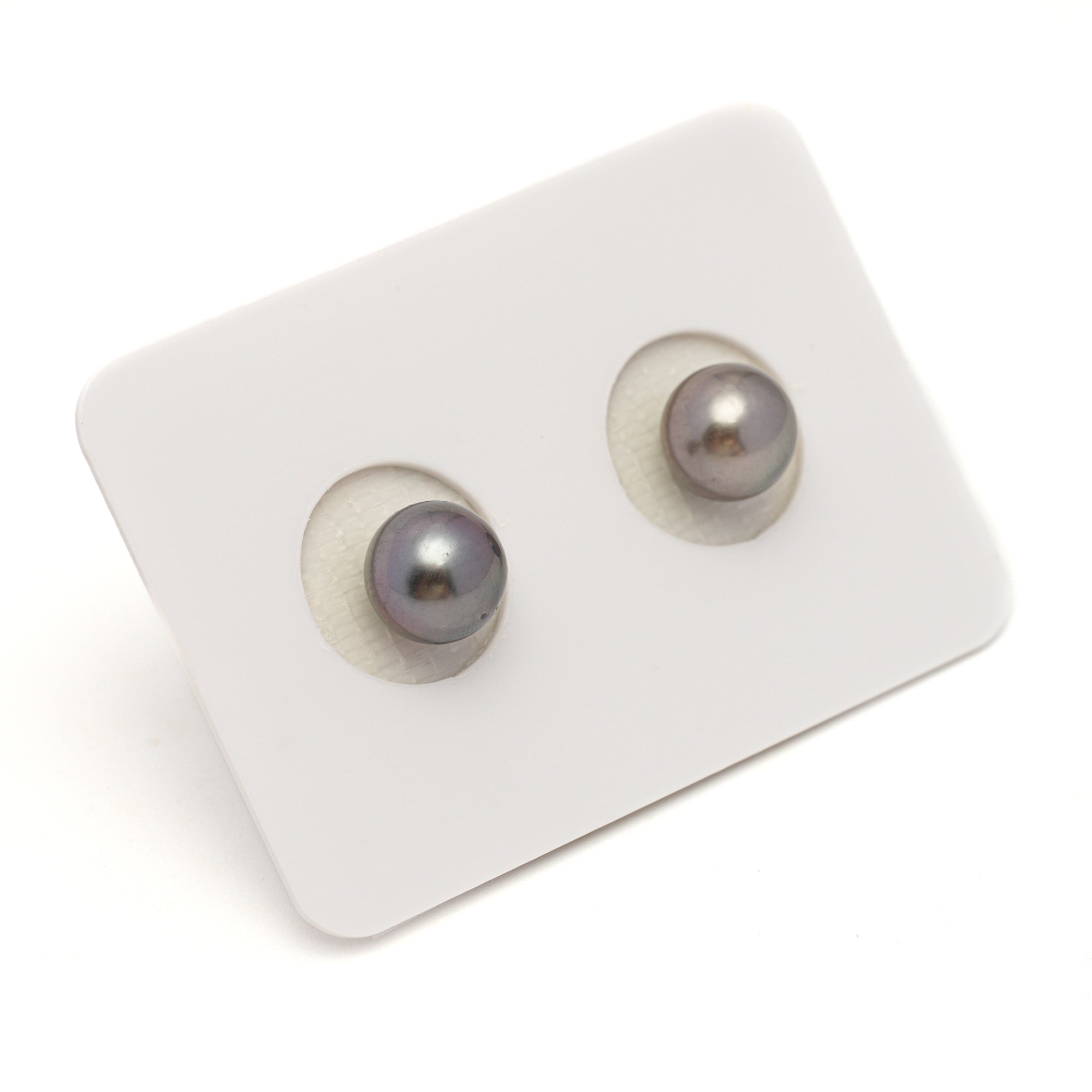 2pcs Light 7.5-7.6mm - RSR AAA/AA Quality Tahitian Pearl Pair ER1792 NG19