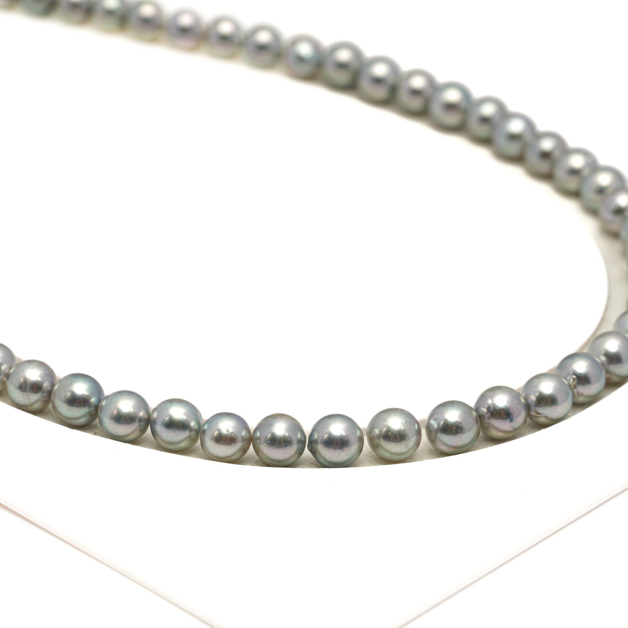 51pcs Akoya Pearl "High Luster" Silver Mix 7-7.8mm - SR/NR AA/A Quality Necklace AKNL1753 CMA1