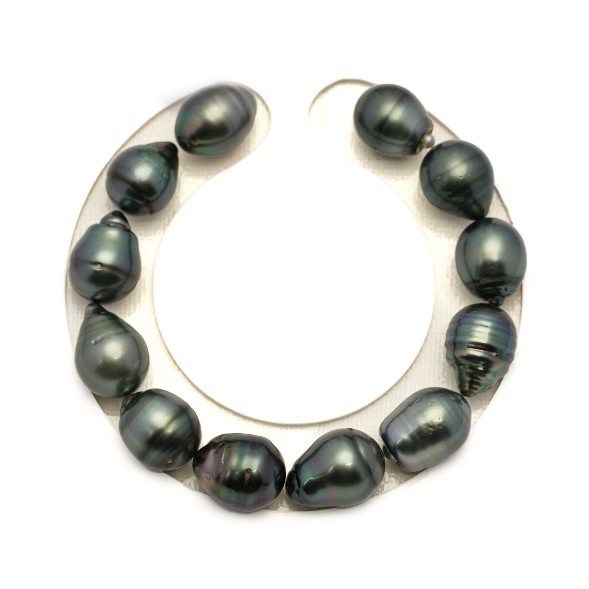 12pcs Mix 11-12mm - CL/SB AA/AAA Quality Tahitian Pearl Bracelet BR2459 LP1