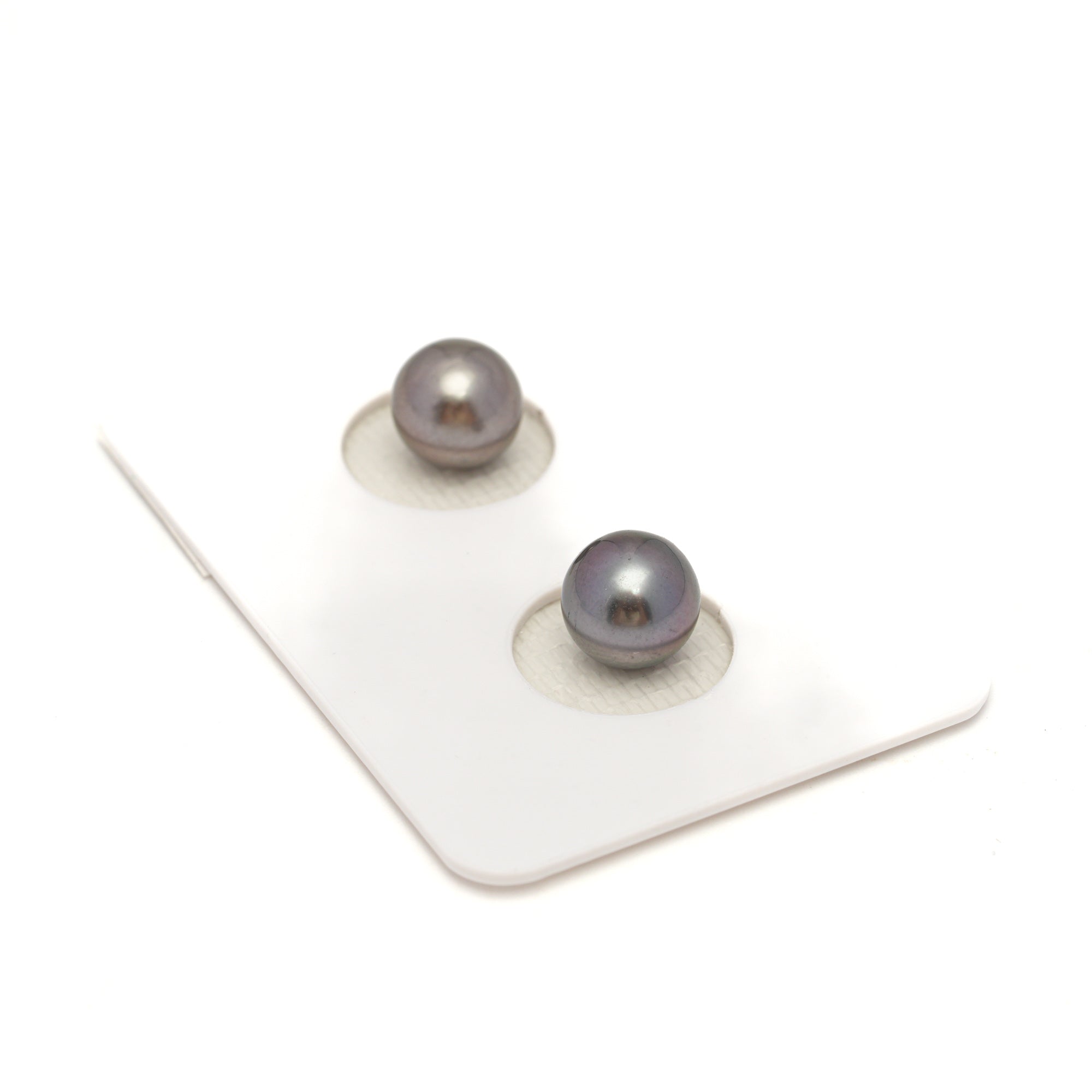 2pcs Light 7.5-7.6mm - RSR AAA/AA Quality Tahitian Pearl Pair ER1792 NG19