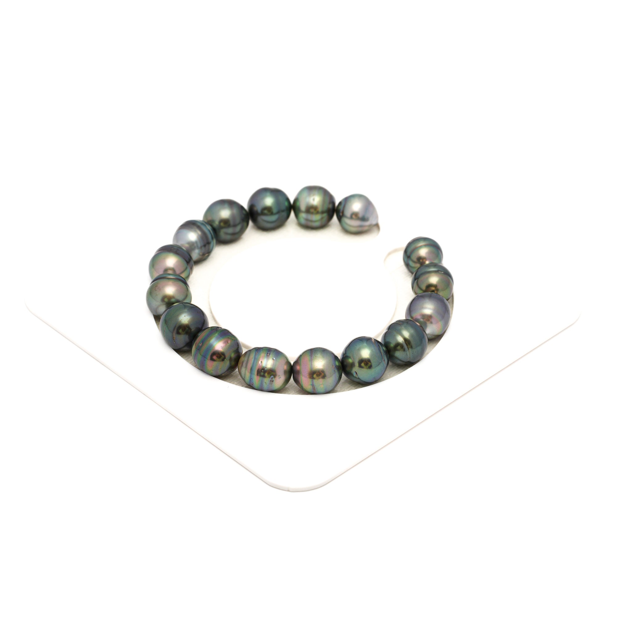 16pcs Green Mix 9-11mm - CL AAA/AA Quality Tahitian Pearl Bracelet BR2353 CMP9