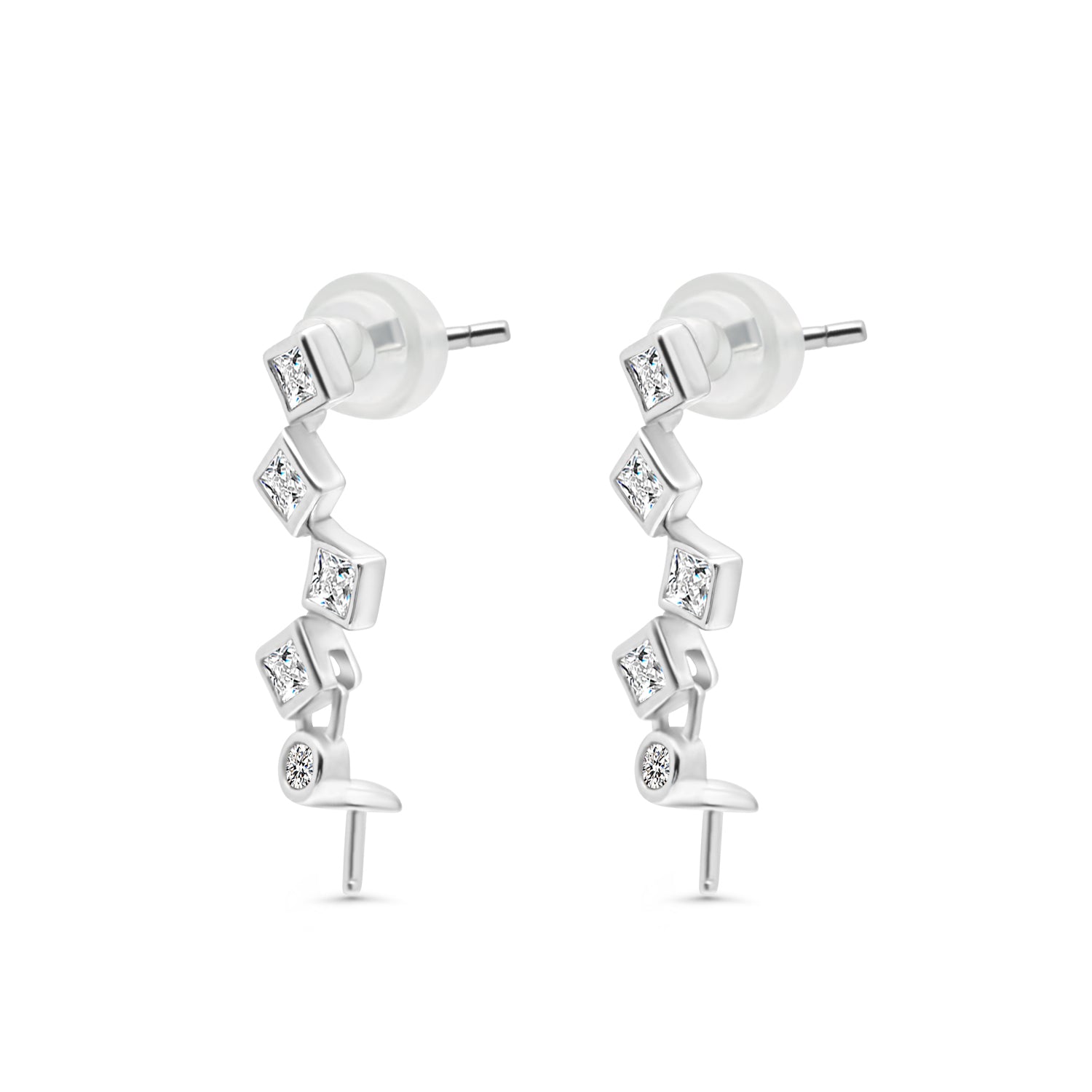Dangle Earring Bails 925 Silver for Pearl SC328