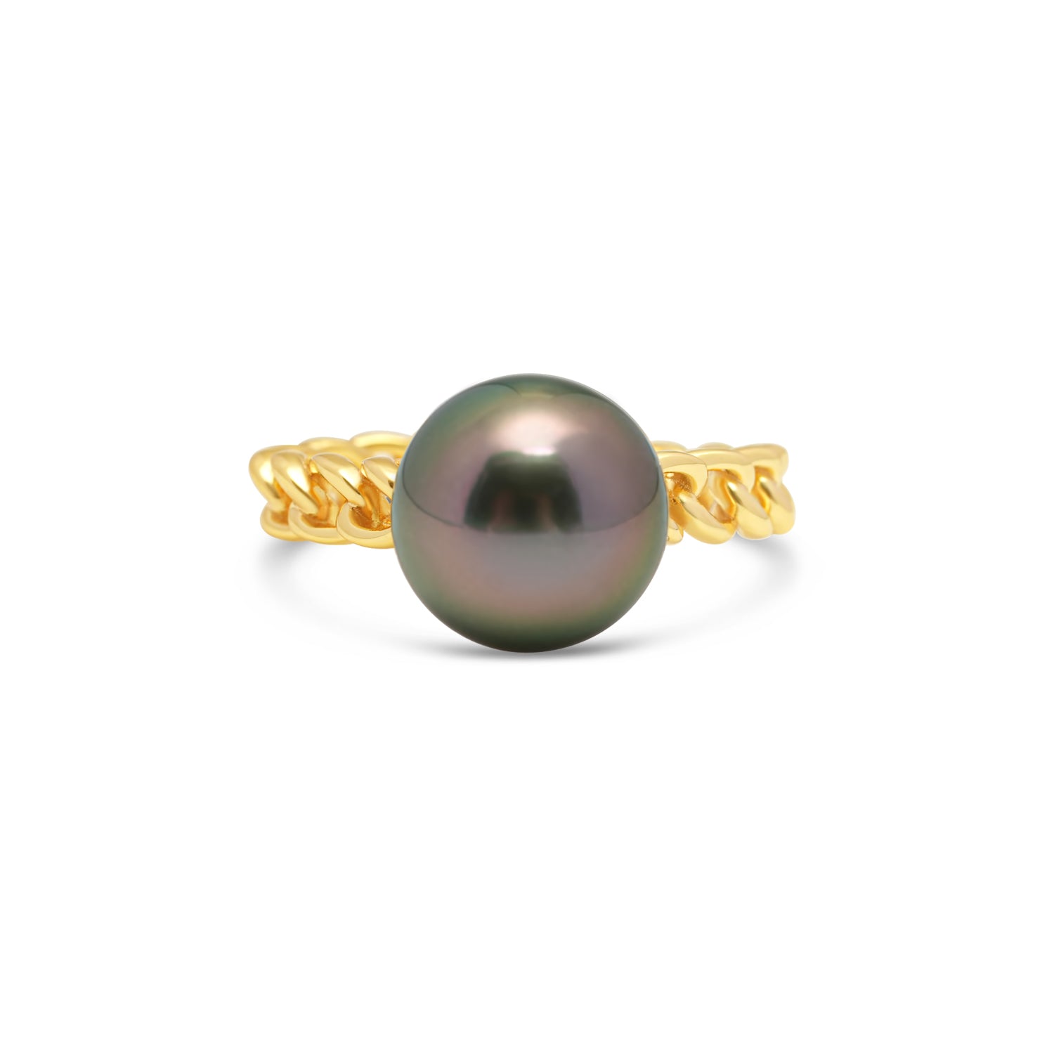 925 Sterling Silver Tahitian Pearl Ring SHM1385 OR11