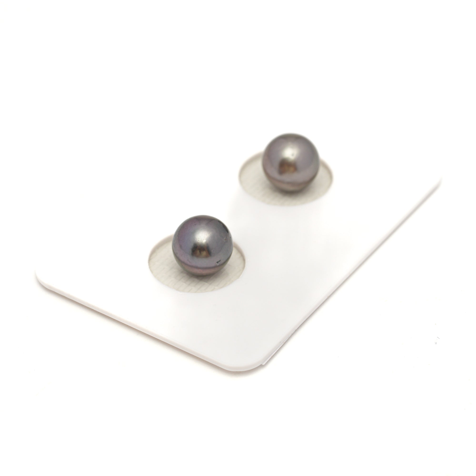 2pcs Light 7.5-7.6mm - RSR AAA/AA Quality Tahitian Pearl Pair ER1792 NG19