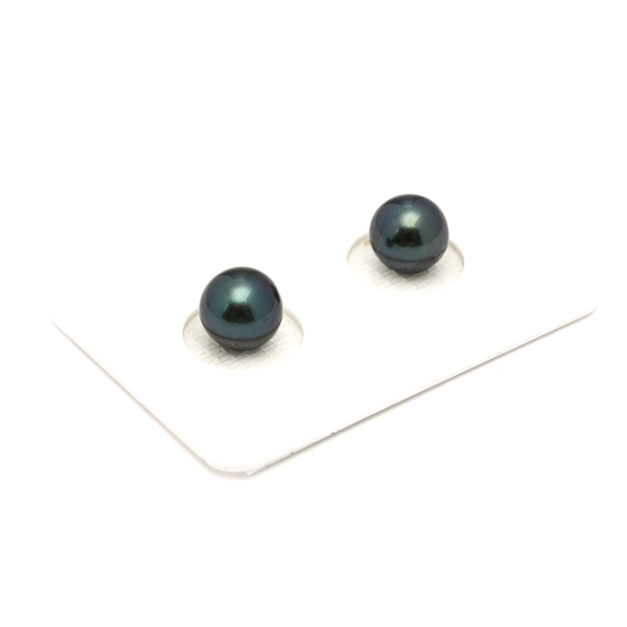 2pcs Dark Blue 8.2-8.3mm - SR AA Quality Tahitian Pearl Pair ER1887 LP1