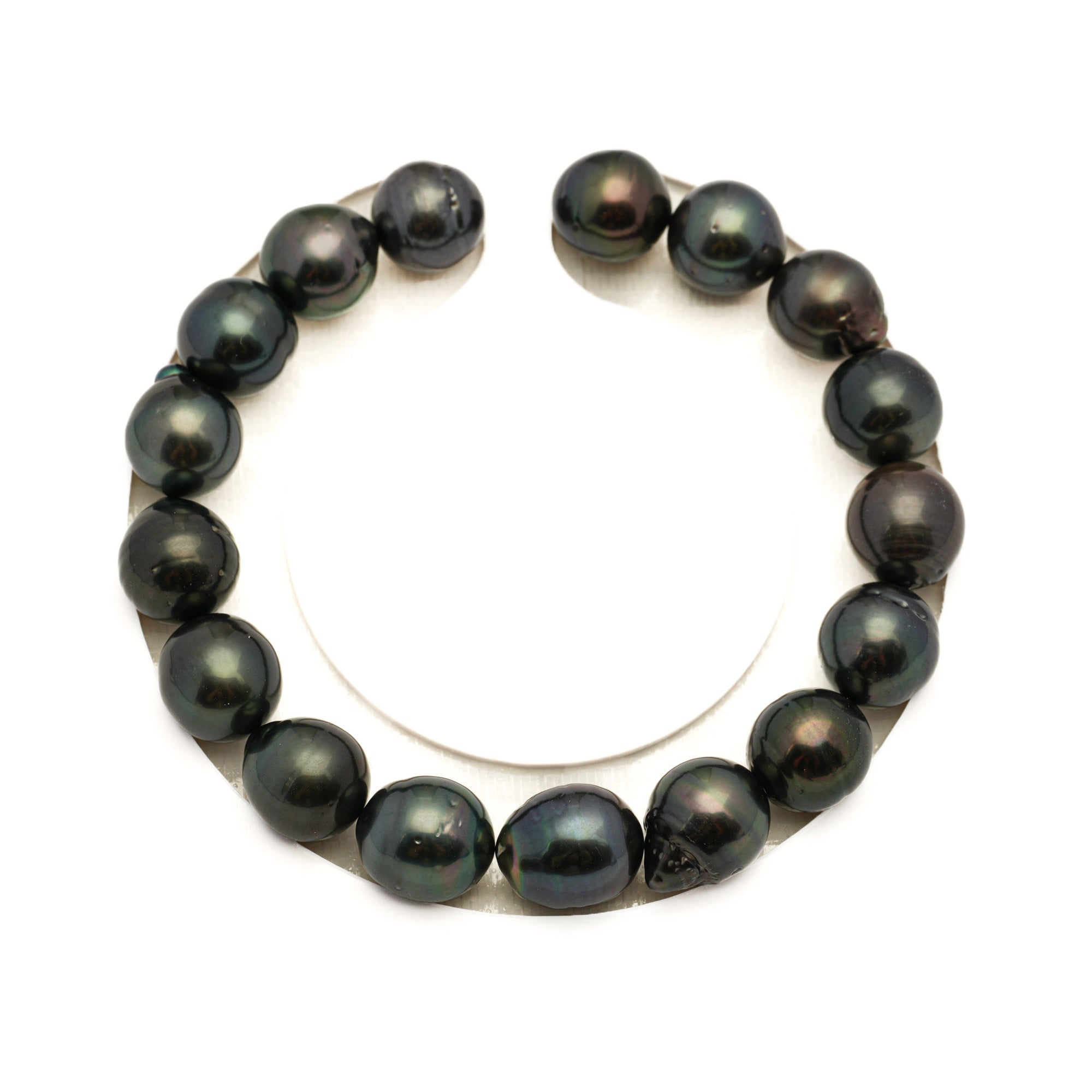 17pcs "Mid Luster" Dark 10mm - SB AA Quality Tahitian Pearl Bracelet BR2499 LP2