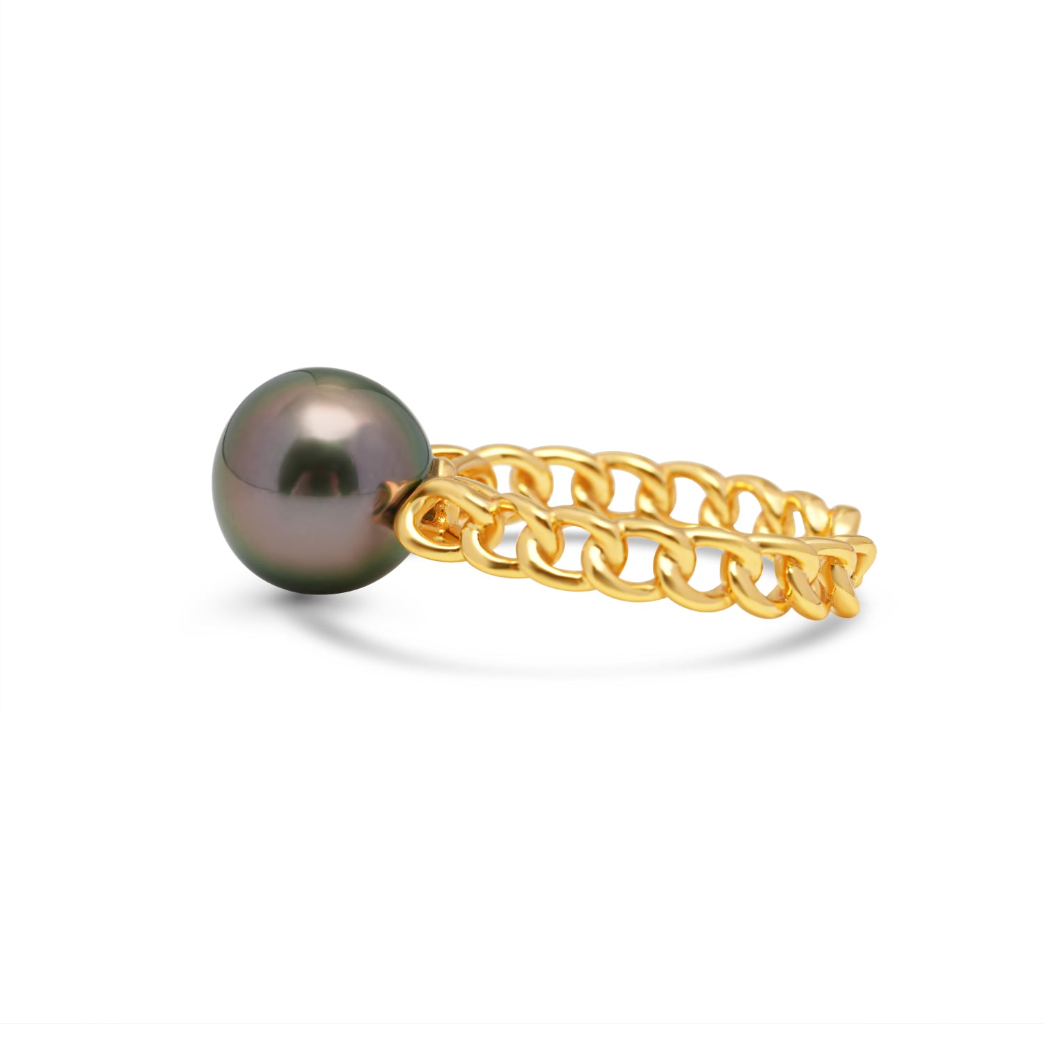 925 Sterling Silver Tahitian Pearl Ring SHM1385 OR11