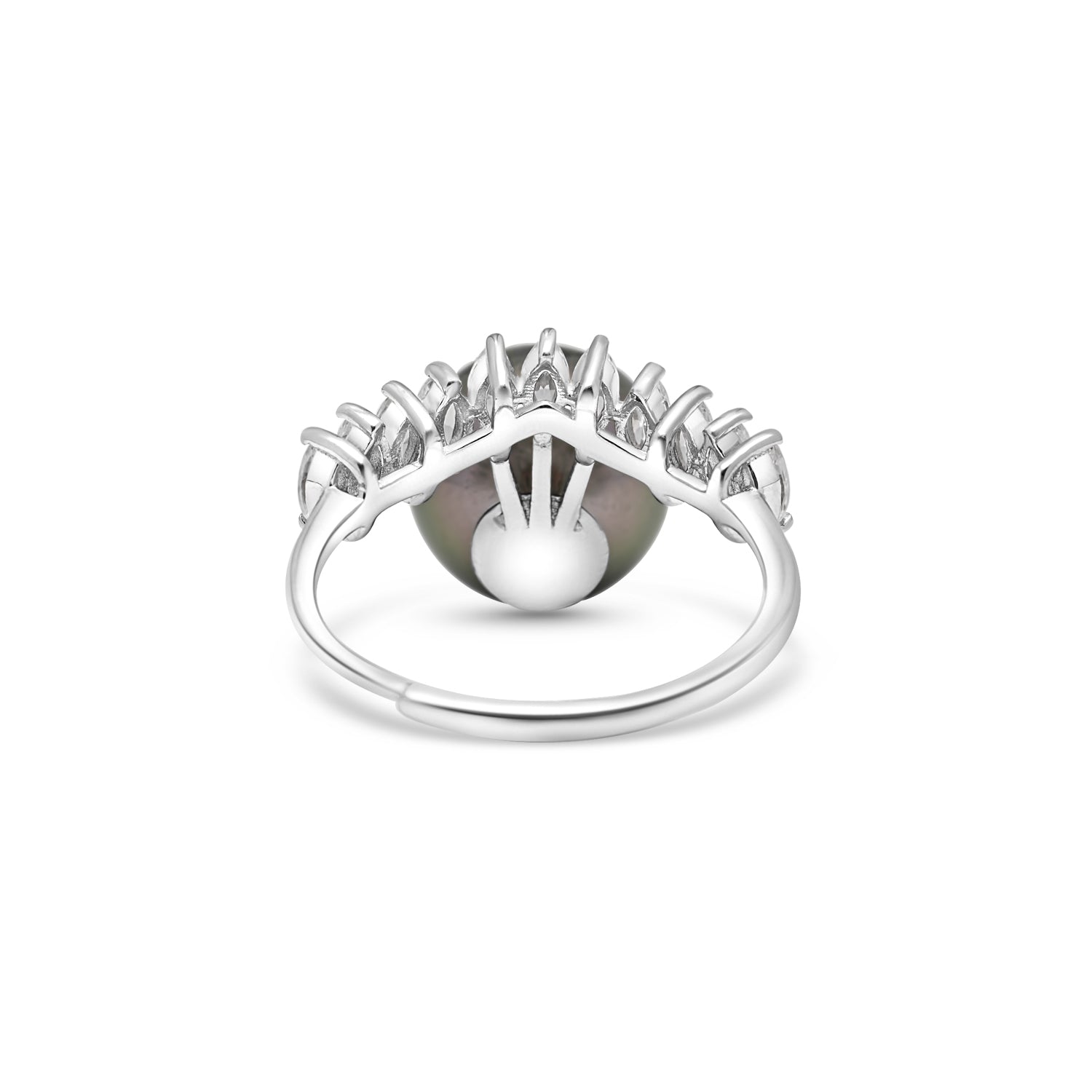 925 Sterling Silver Tahitian Pearl Ring SHM1393 OR11