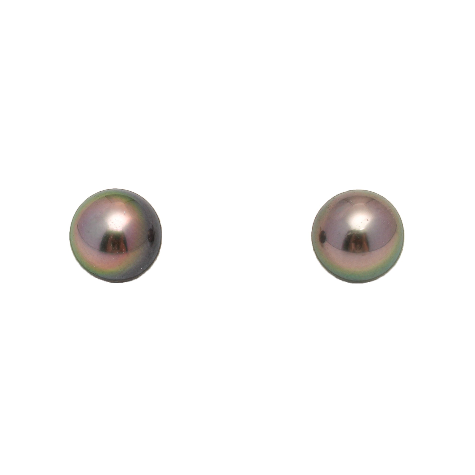 2pcs Green 7.8-7.9mm - RSR AAA/AA Quality Tahitian Pearl Pair ER1779 NG19