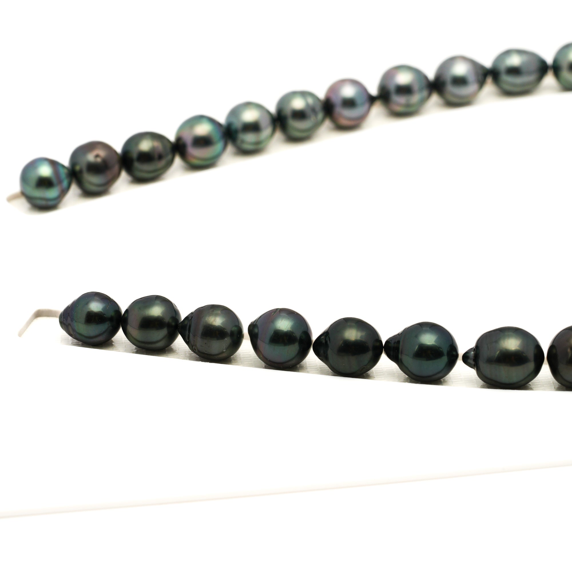 38pcs Dark Mix 9-11mm - SB AAA/AA Quality Tahitian Pearl Necklace NL1761 LP1
