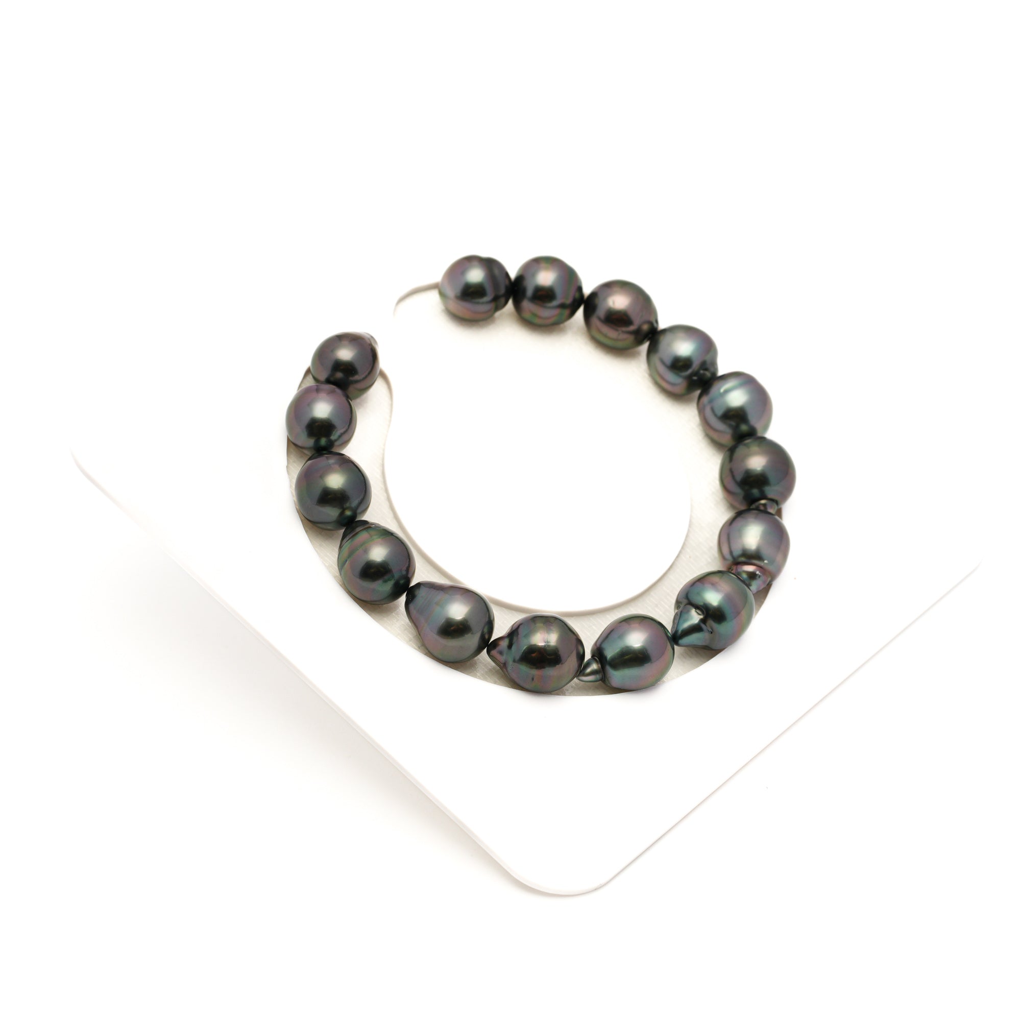 15pcs Purple 9-11mm - SB AAA Quality Tahitian Pearl Bracelet BR2441 LP1