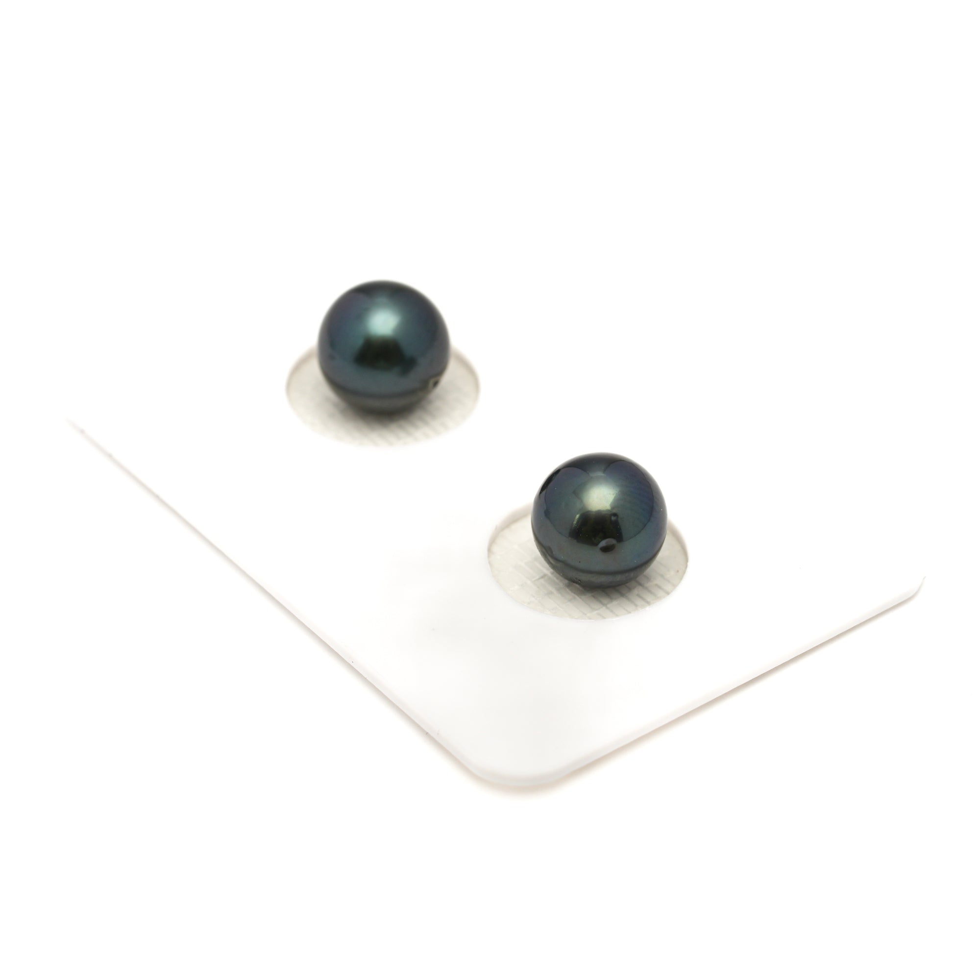 2pcs Dark Blue 8.2-8.3mm - SR AA Quality Tahitian Pearl Pair ER1887 LP1