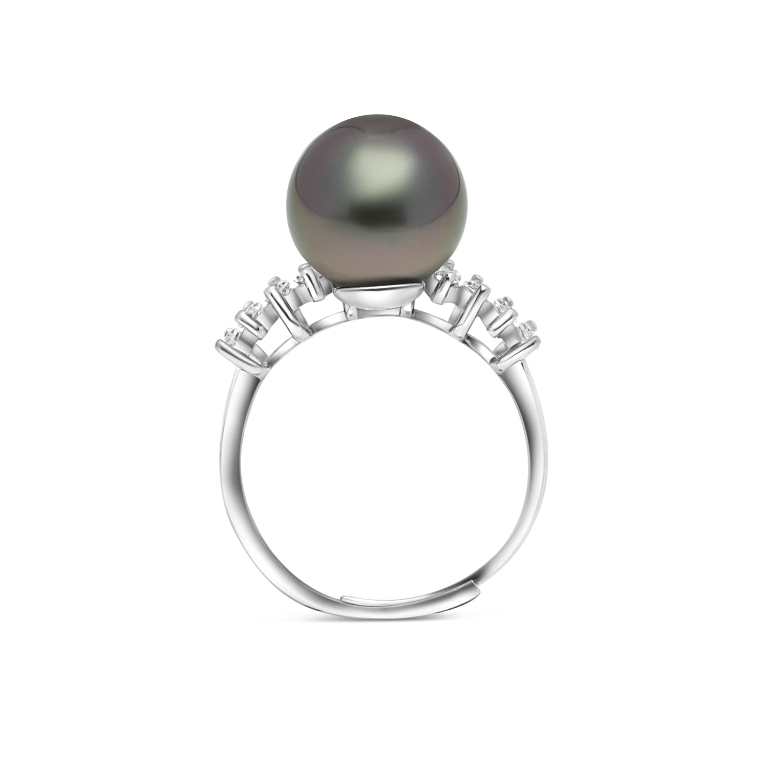 925 Sterling Silver Tahitian Pearl Ring SHM1393 OR11