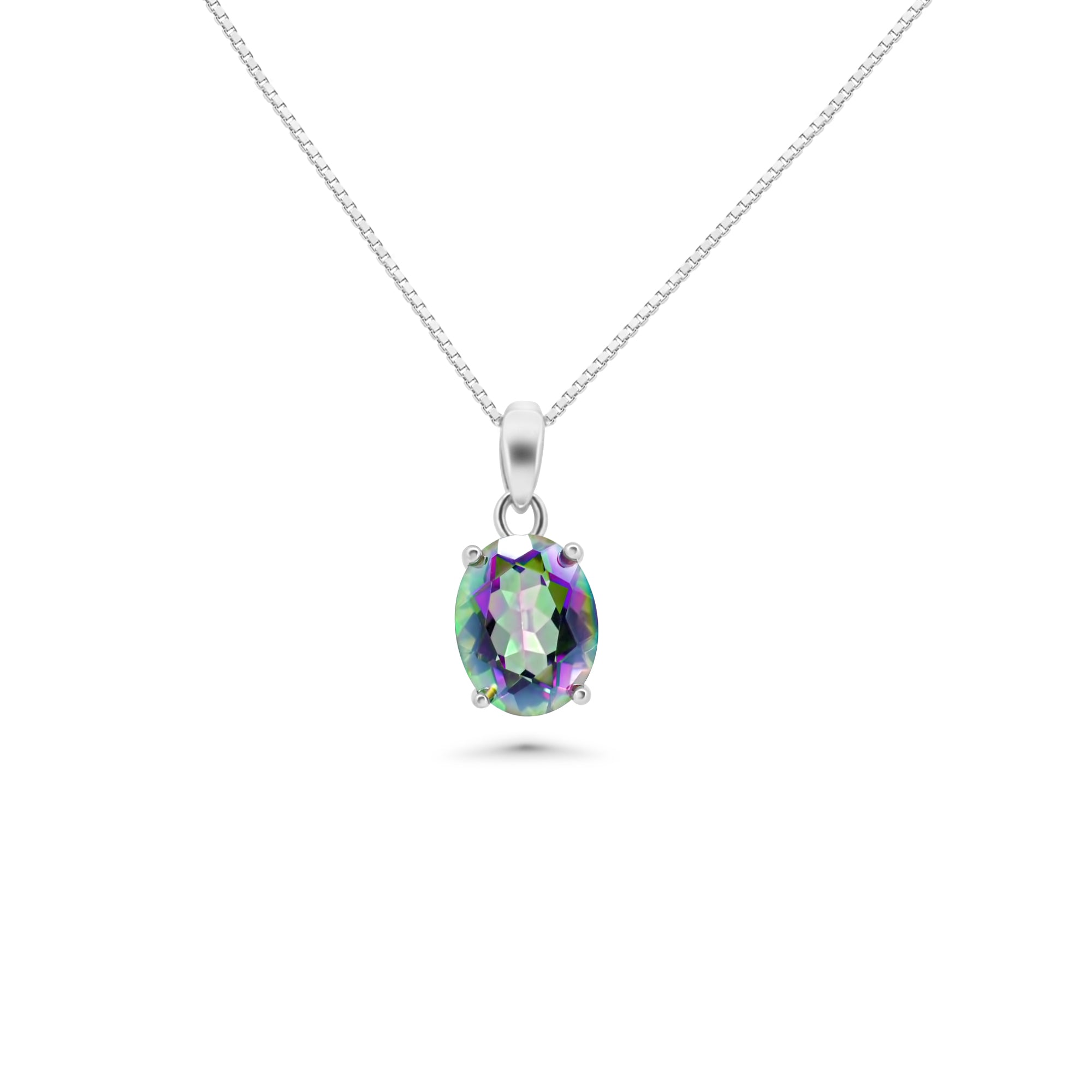 Rainbow Quartz Pendant Oval Cut jewelry SHM1235