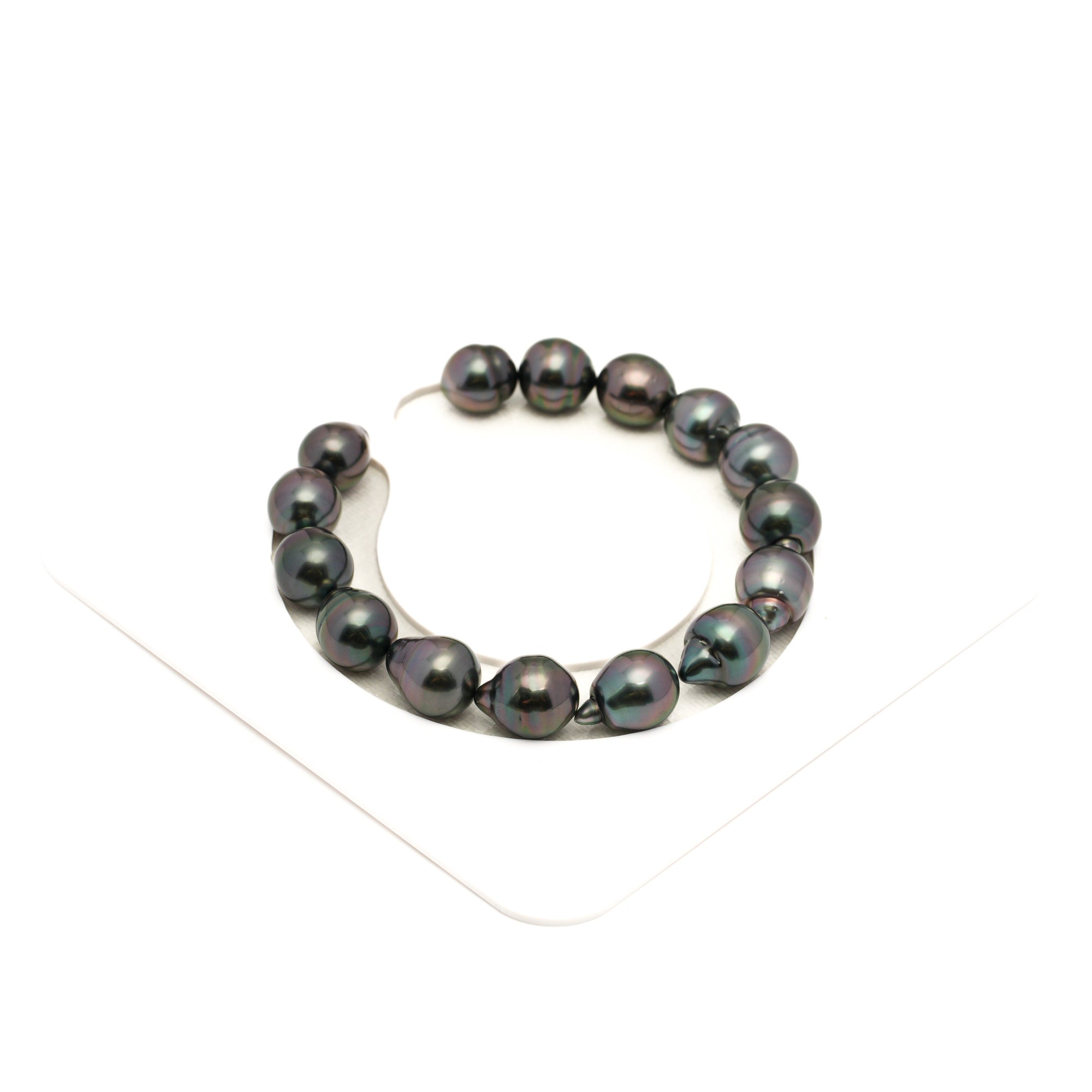 15pcs Purple 9-11mm - SB AAA Quality Tahitian Pearl Bracelet BR2441 LP1