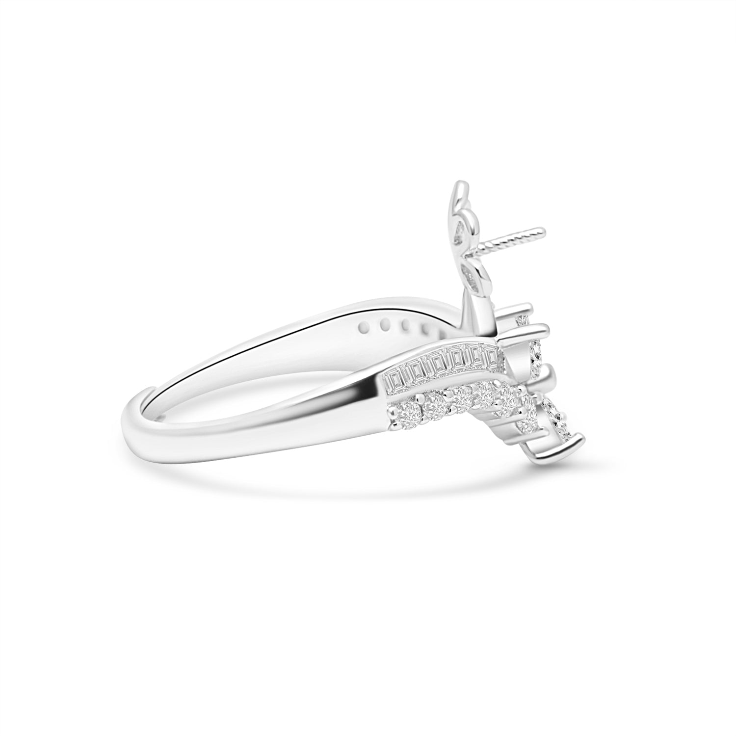 Adjustable Ring 925 Silver for pearl SC378