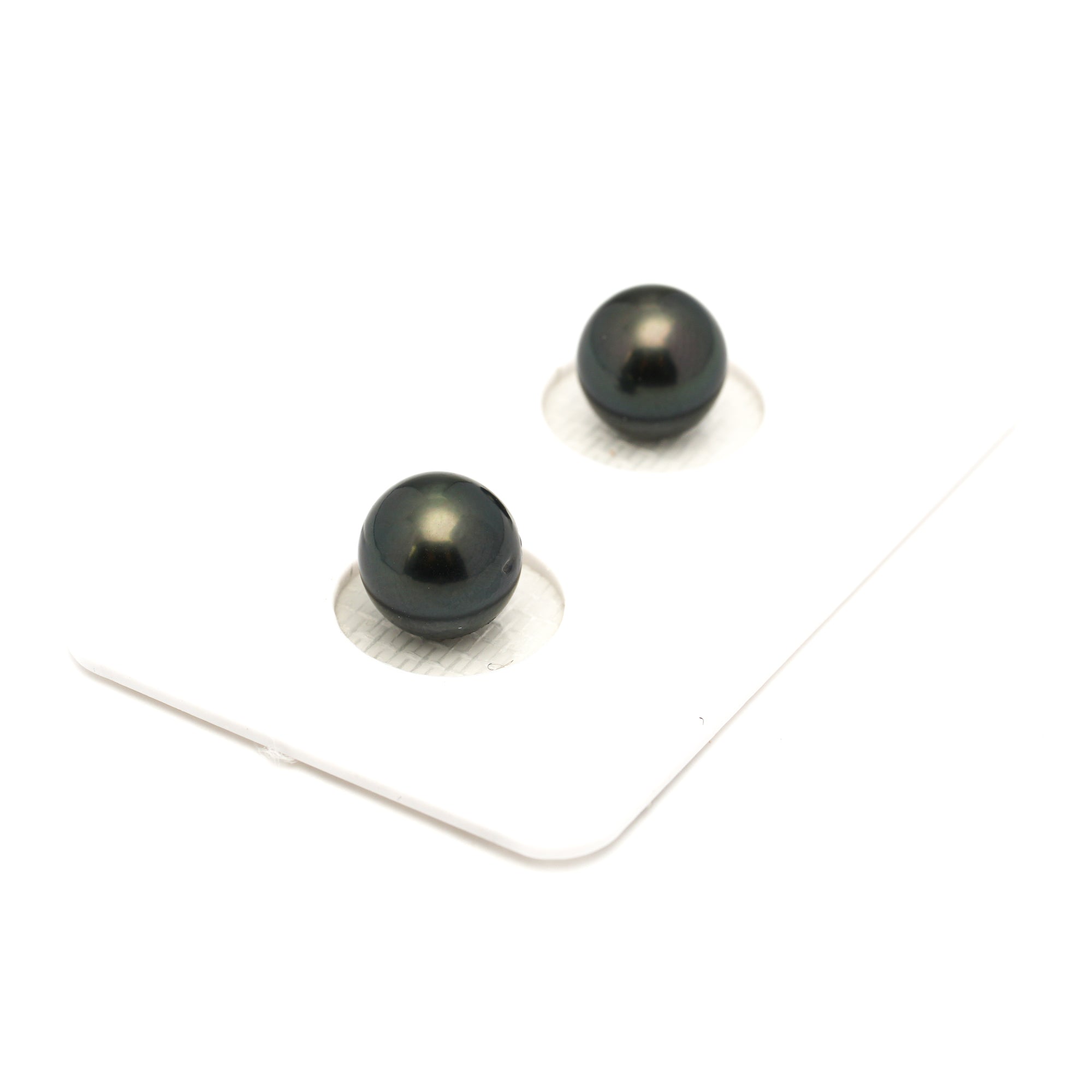 2pcs Green 8.3-8.6mm - NR AA/AAA Quality Tahitian Pearl Pair ER1891 LP1