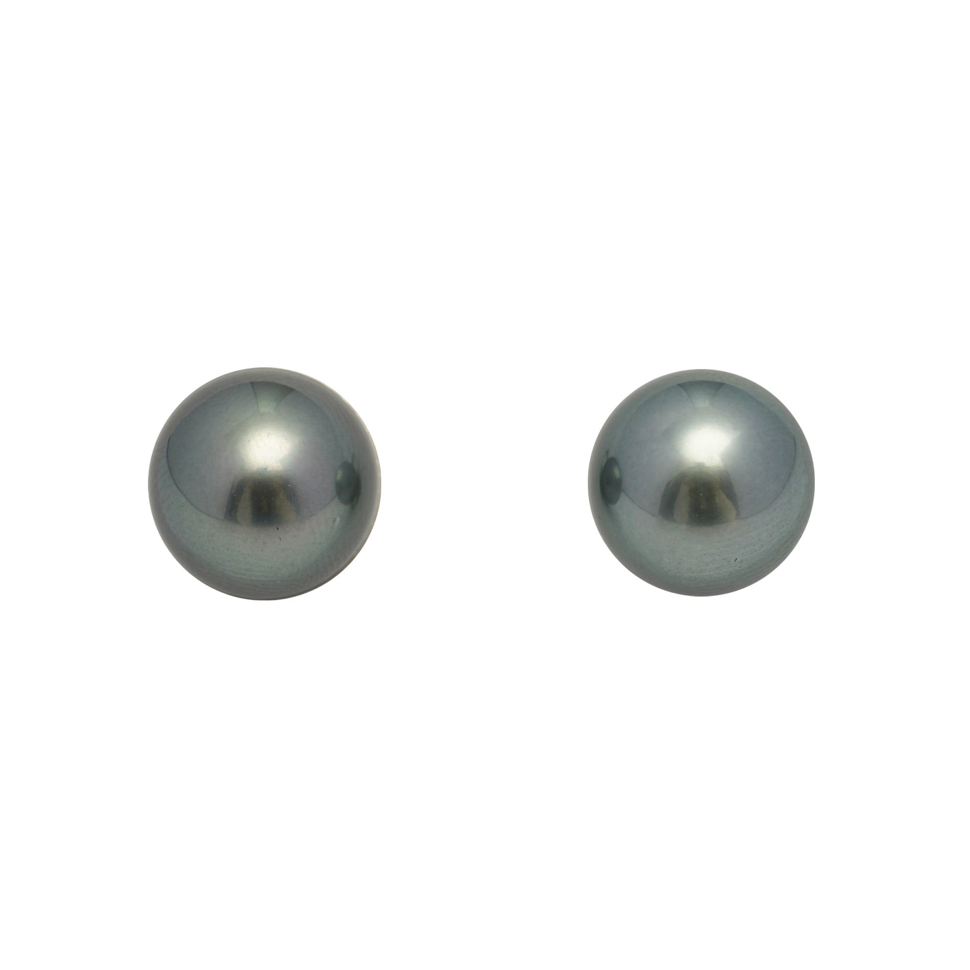 2pcs Blue Green 10.7-10.8mm - SB AAA Quality Tahitian Pearl Pair ER1683 OR11