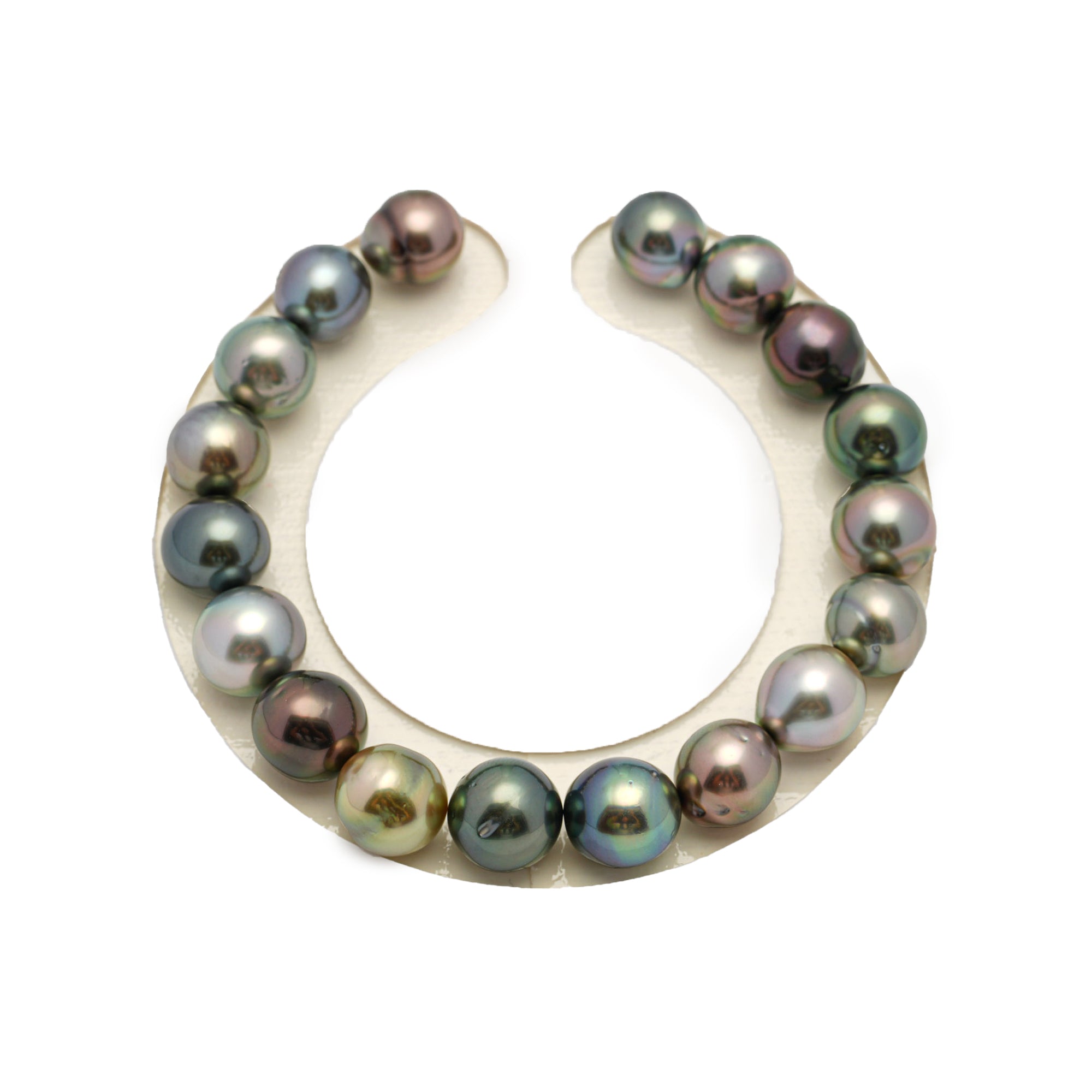 18pcs "High Luster" Multicolor 9-10mm - SB/NR AAA/AA Quality Tahitian Pearl Bracelet BR2186 HL3