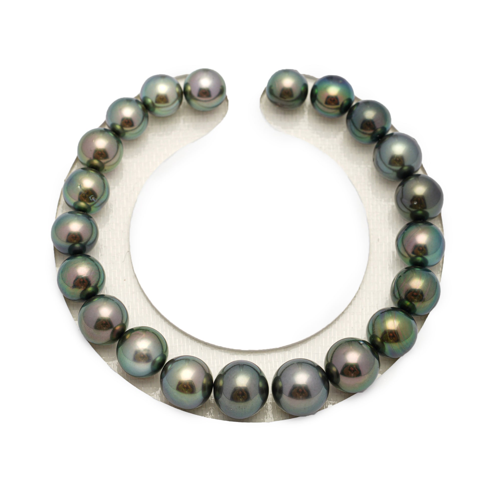 21pcs Green 8-10mm - SR/NR AAA Quality Tahitian Pearl Bracelet BR2214 OR10