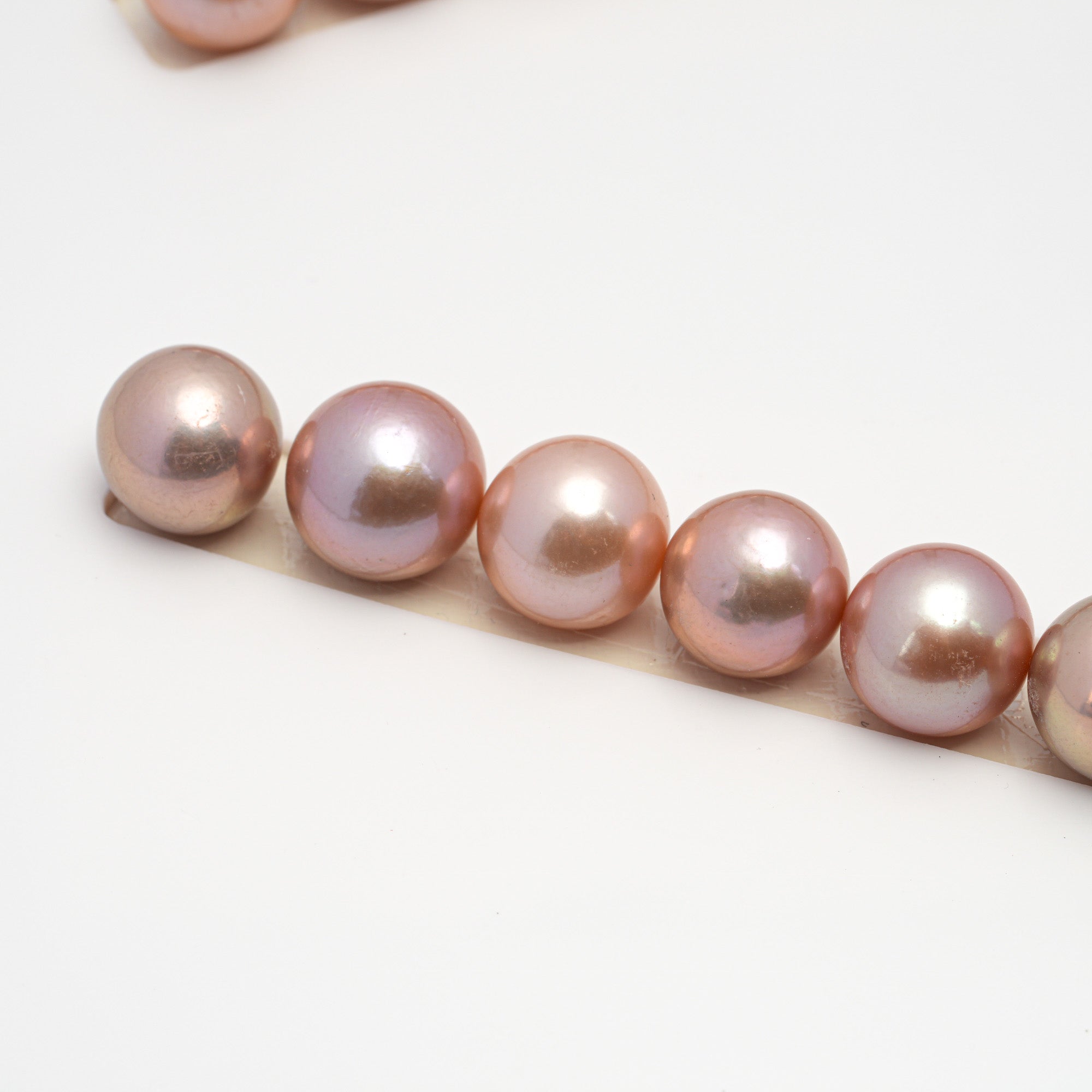 34pcs "High Luster" Pink Orange 12-13mm - SR/NR AA Quality Freshwater Pearl Necklace NL1483 FWAK