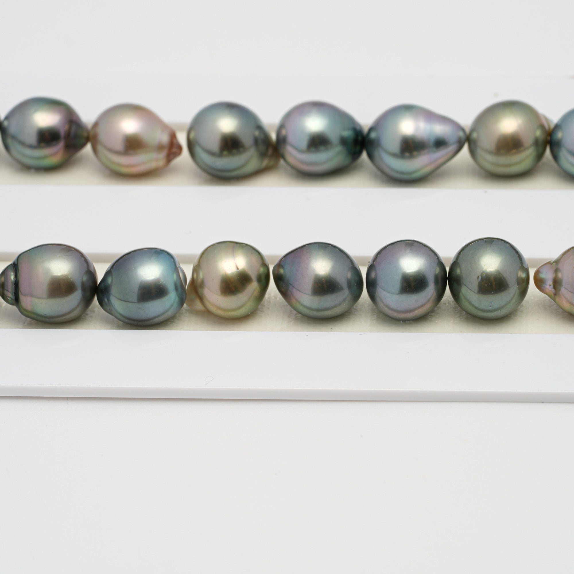 40pcs Multicolor 8-10mm - SB AAA Quality Tahitian Pearl Necklace NL1526