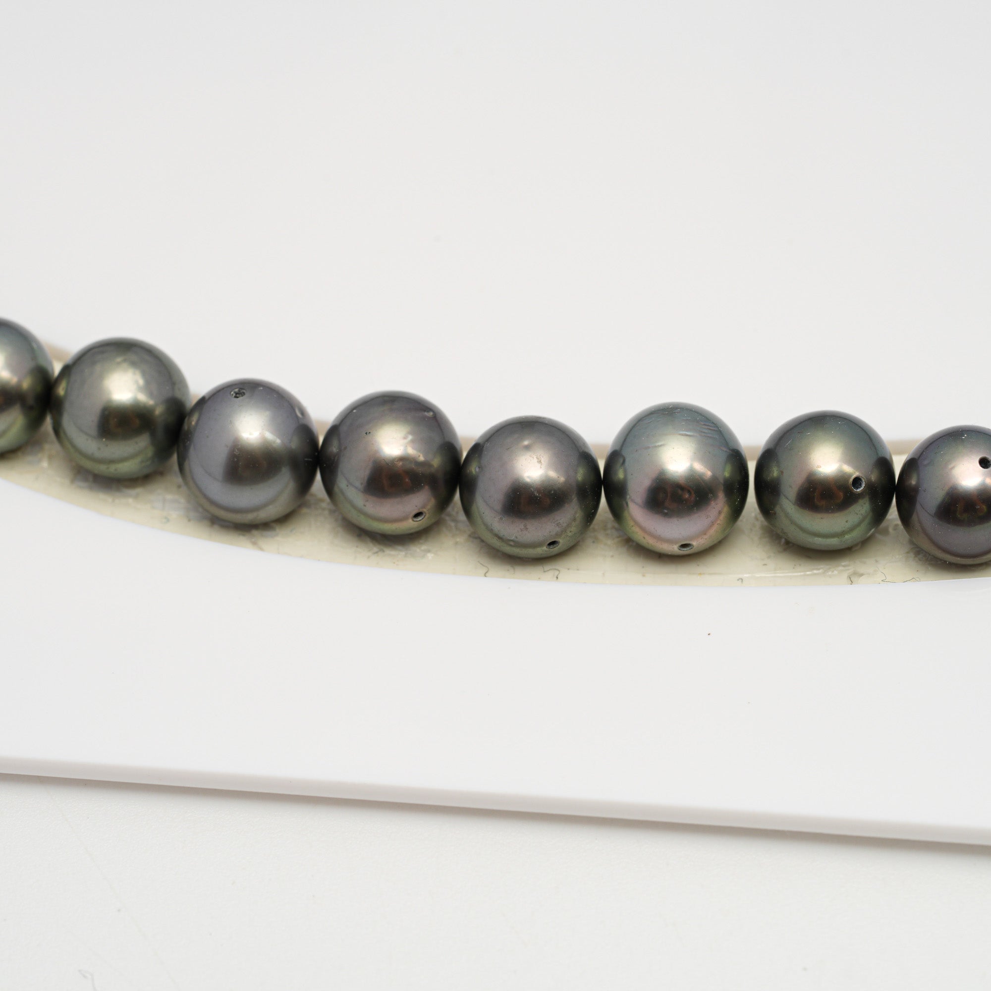 51pcs Green 8-10mm - SR/NR AA/A Quality Tahitian Pearl Drilled Necklace NL1577 CMP4