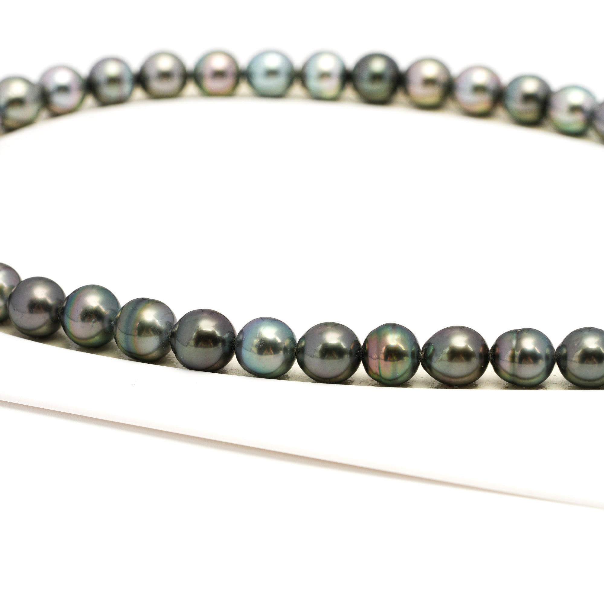 44pcs Multicolor 8-11mm - SR/NR AAA/AA Quality Tahitian Pearl Drilled Necklace NL1701 WF1