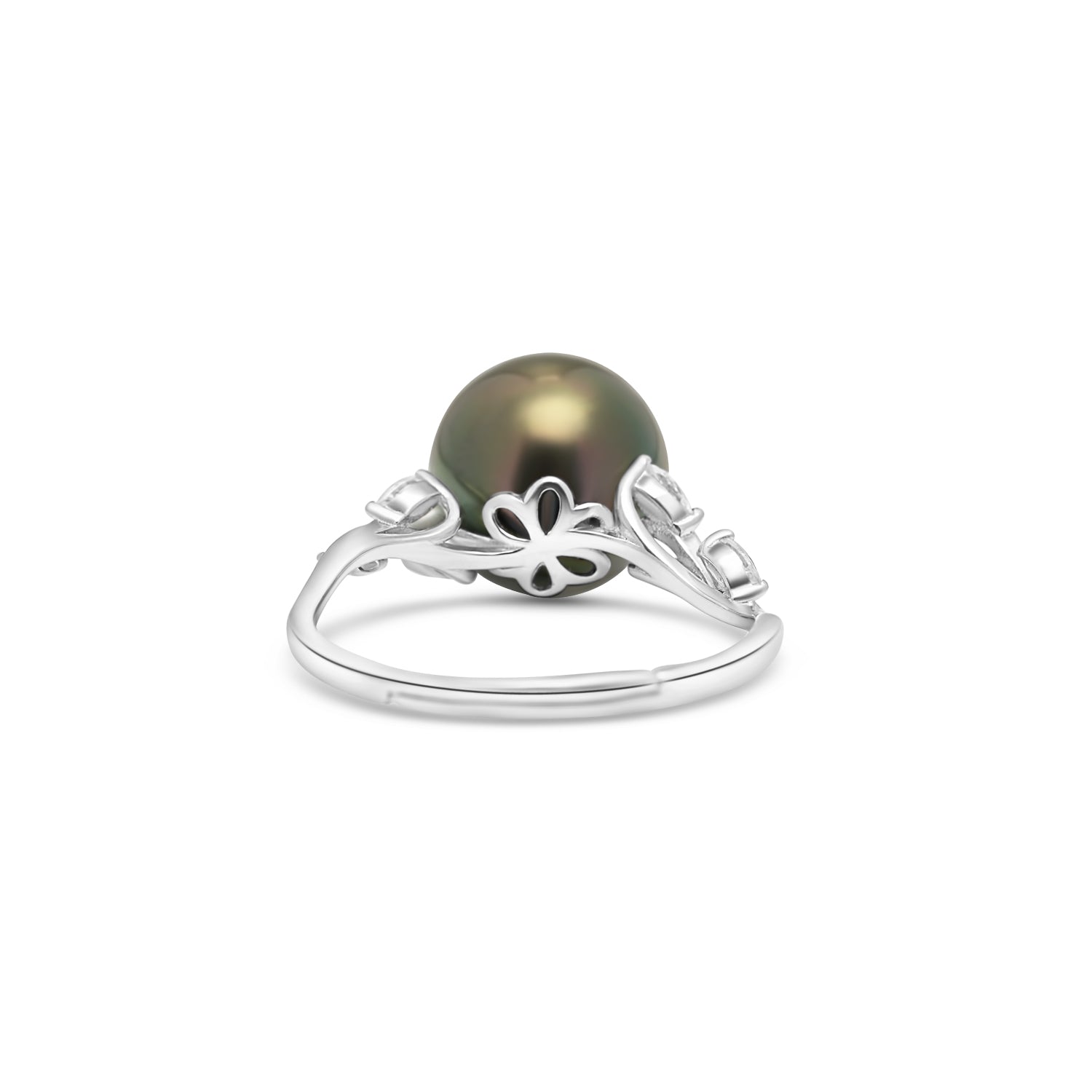 925 Sterling Silver Tahitian Pearl Ring SHM1457 THMIX1