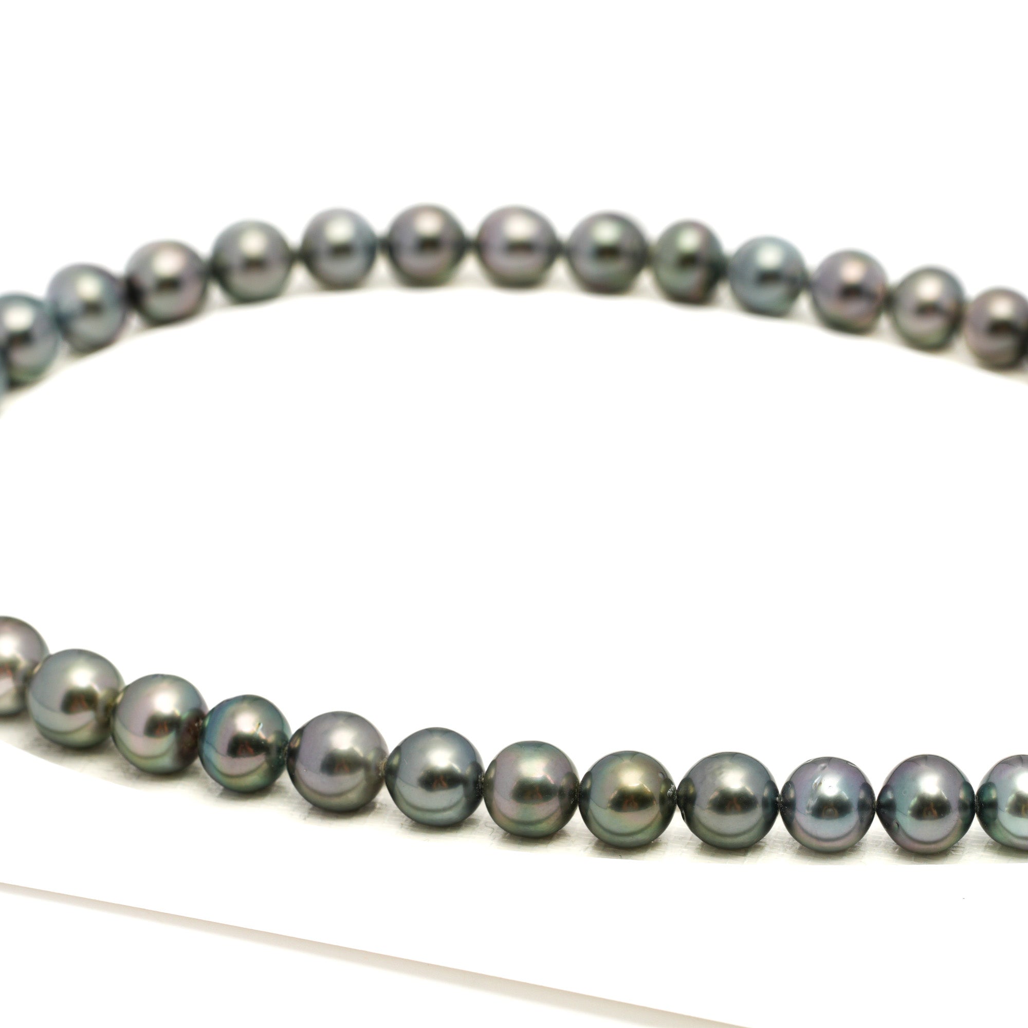 43pcs Multicolor 8-11mm - SB AAA/AA Quality Tahitian Pearl Drilled Necklace NL1736 WF1