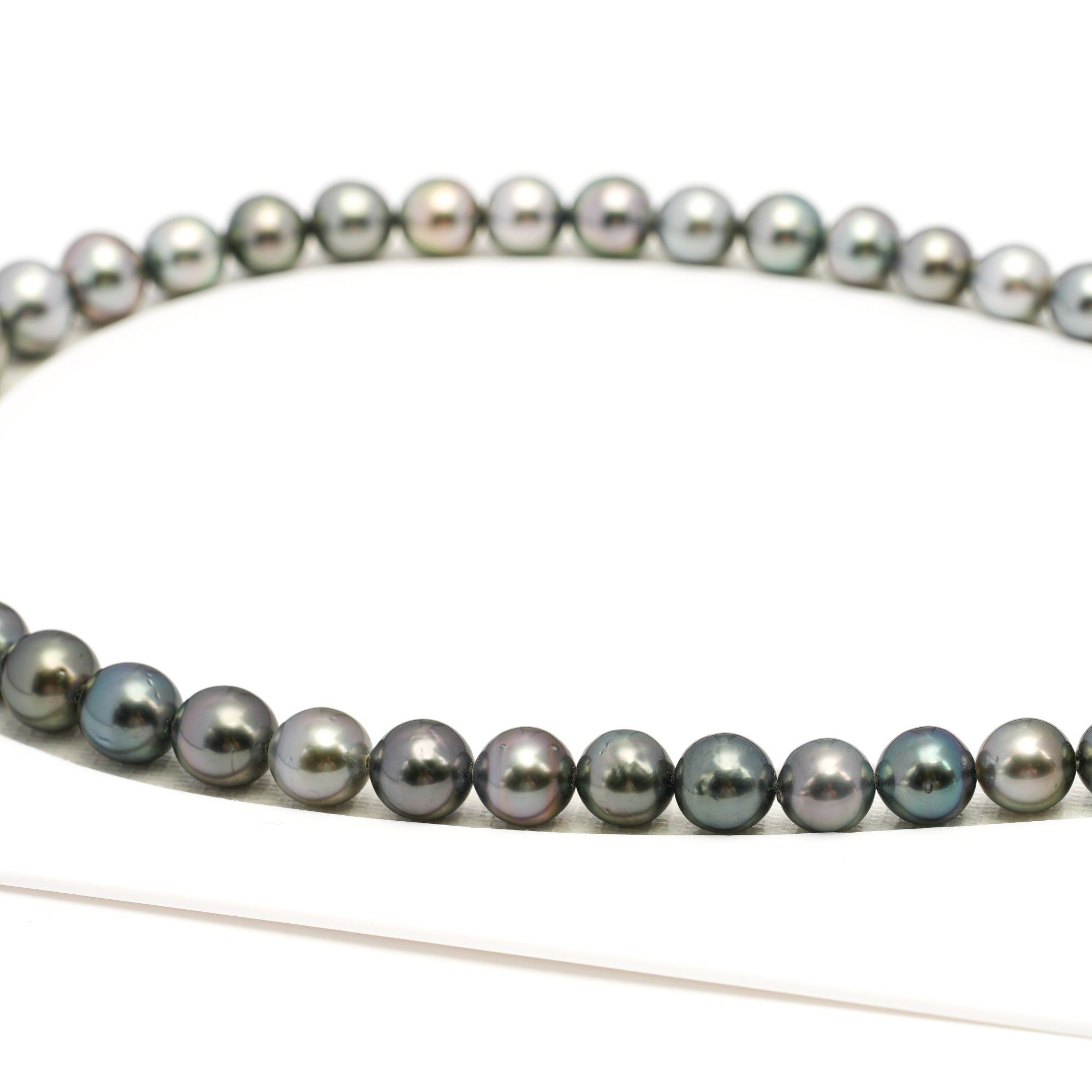 43pcs Mix 8-11mm - SR/NR AAA/AA Quality Tahitian Pearl Drilled Necklace NL1739 WF1