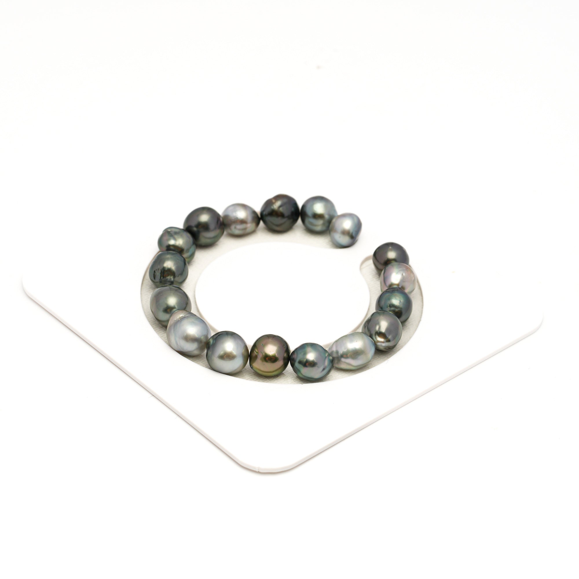 17pcs Light Mix 8-10mm - BQ AAA/AA Quality Tahitian Pearl Bracelet BR2374 TH5