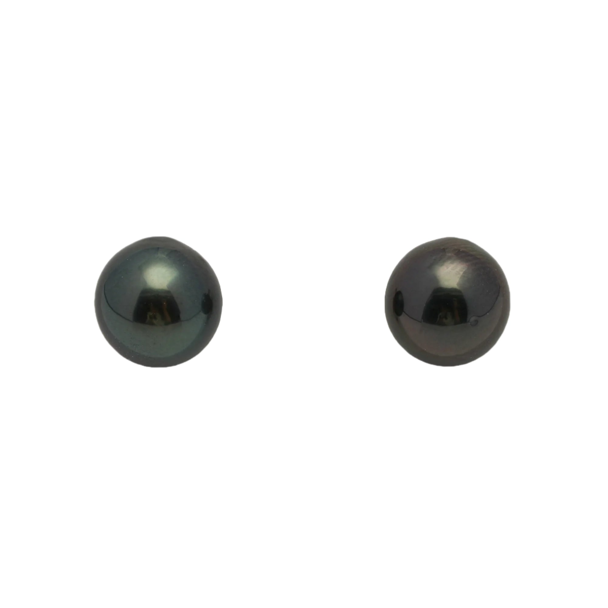 2pcs Dark Green 9-9.1mm - SR AAA Quality Tahitian Pearl Pair ER1529 OR6