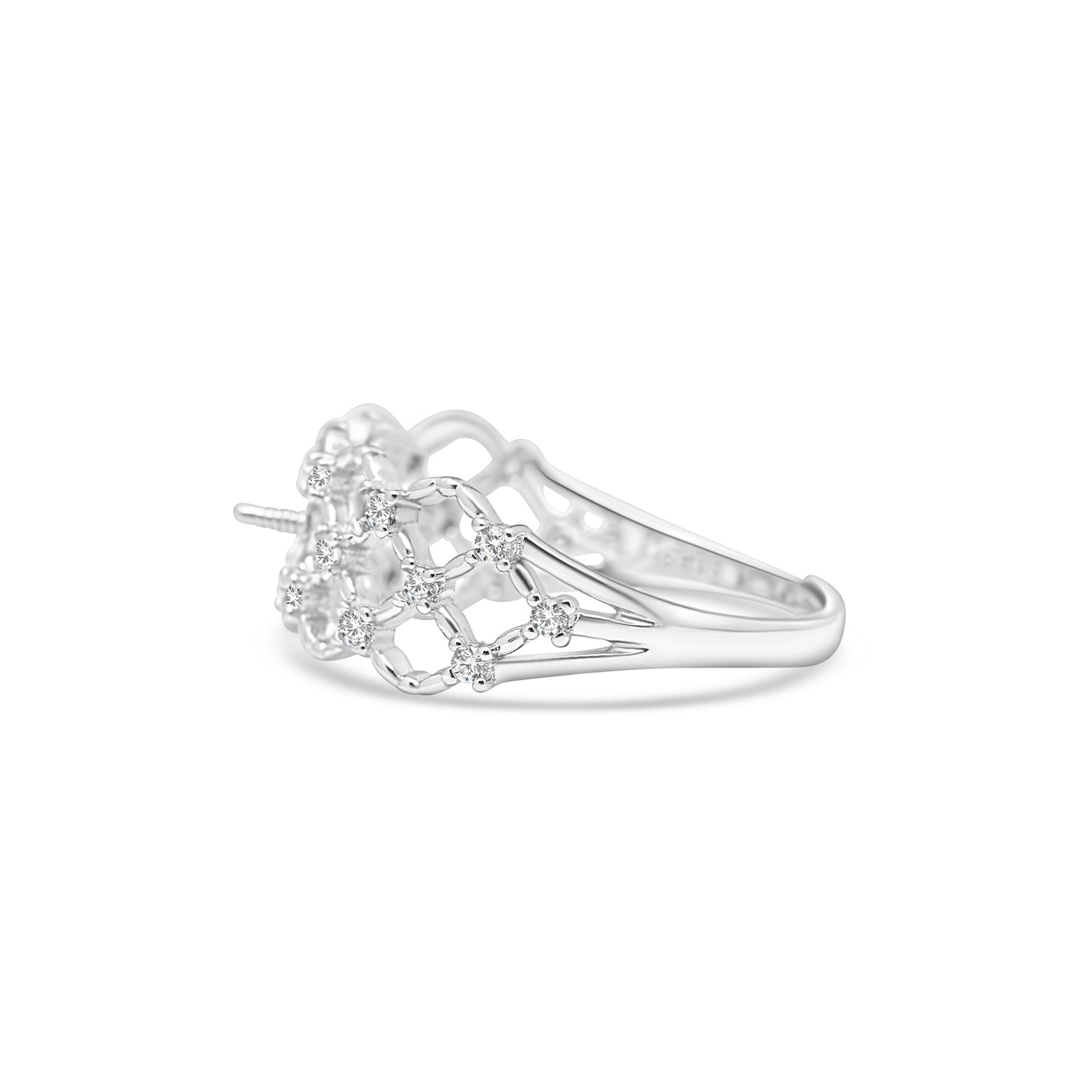 Adjustable Ring 925 Silver for pearl SC381