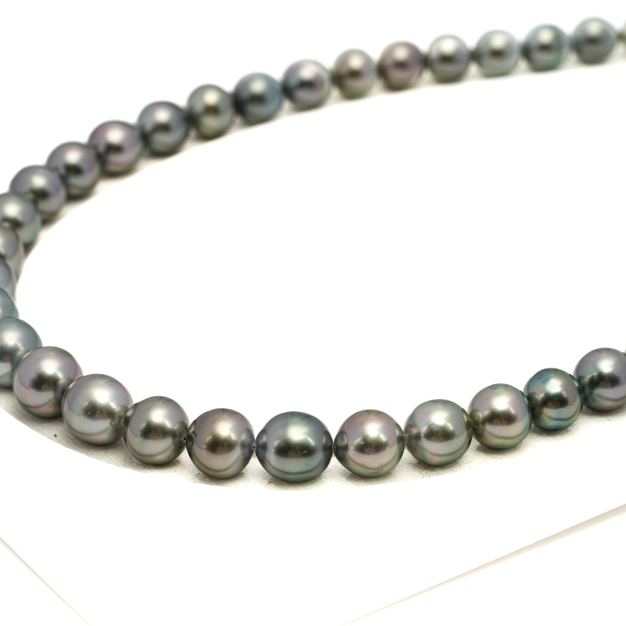 43pcs Multicolor 8-11mm - SB AAA/AA Quality Tahitian Pearl Drilled Necklace NL1736 WF1
