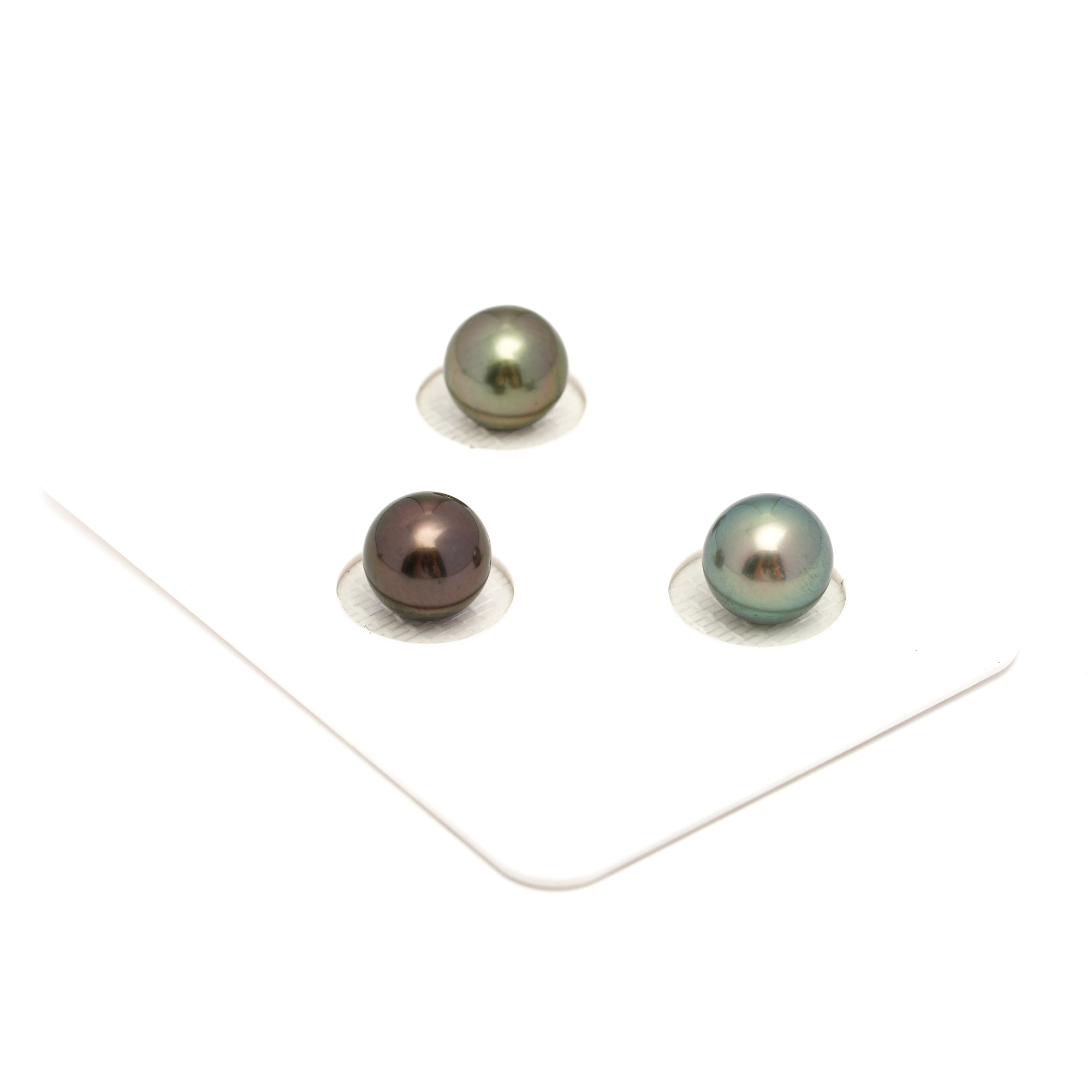 3pcs Multicolor 8.9-9mm - RSR AAA/AA Quality Tahitian Pearl Trio Set ER1831 OR13