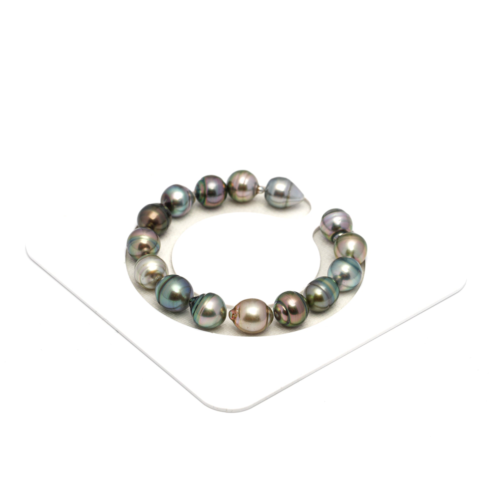 15pcs Light Mix 9-10mm - CL/SB AAA/AA Quality Tahitian Pearl Bracelet BR2254