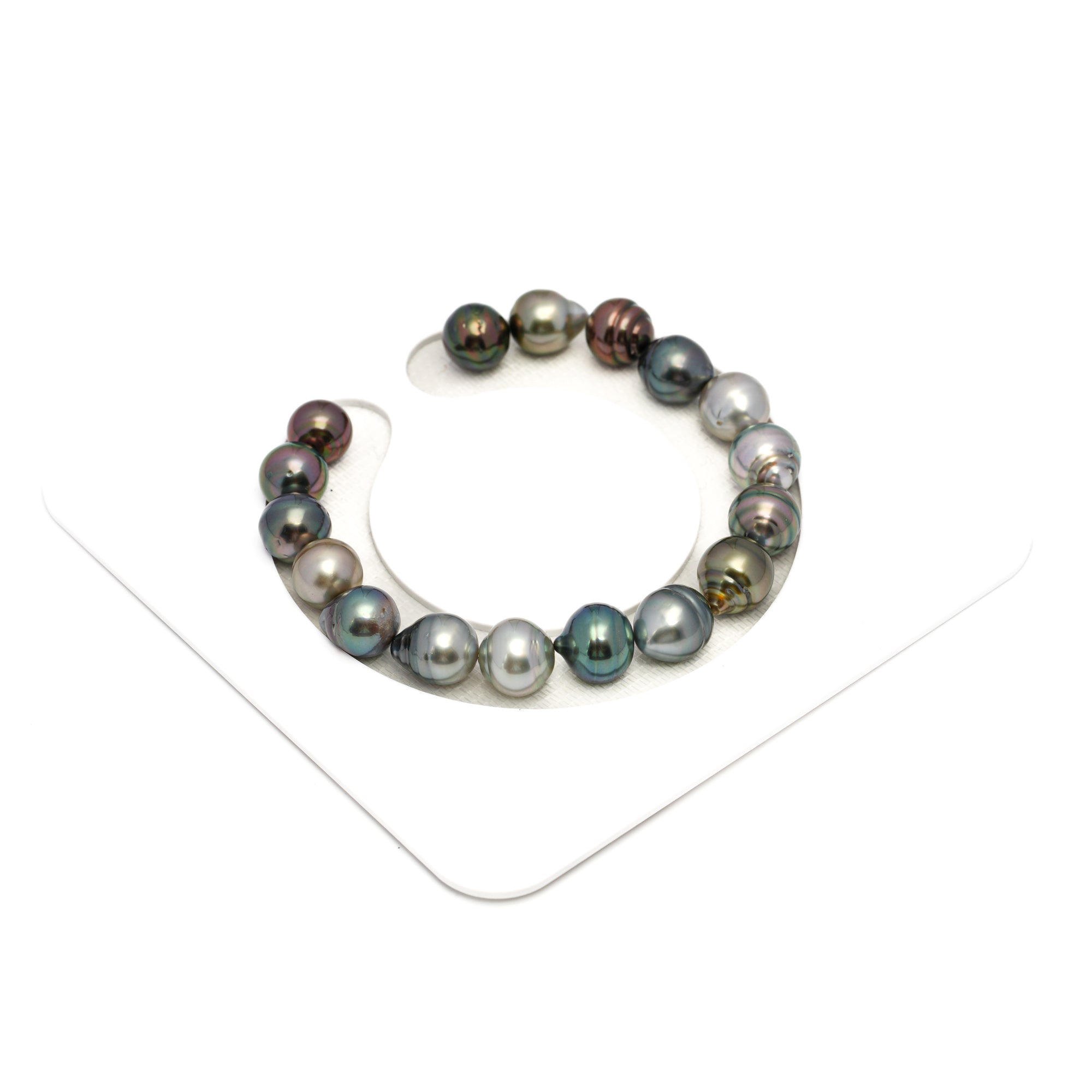 17pcs Multicolor 8-10mm - SB AAA/AA Quality Tahitian Pearl Bracelet BR2274 HL4