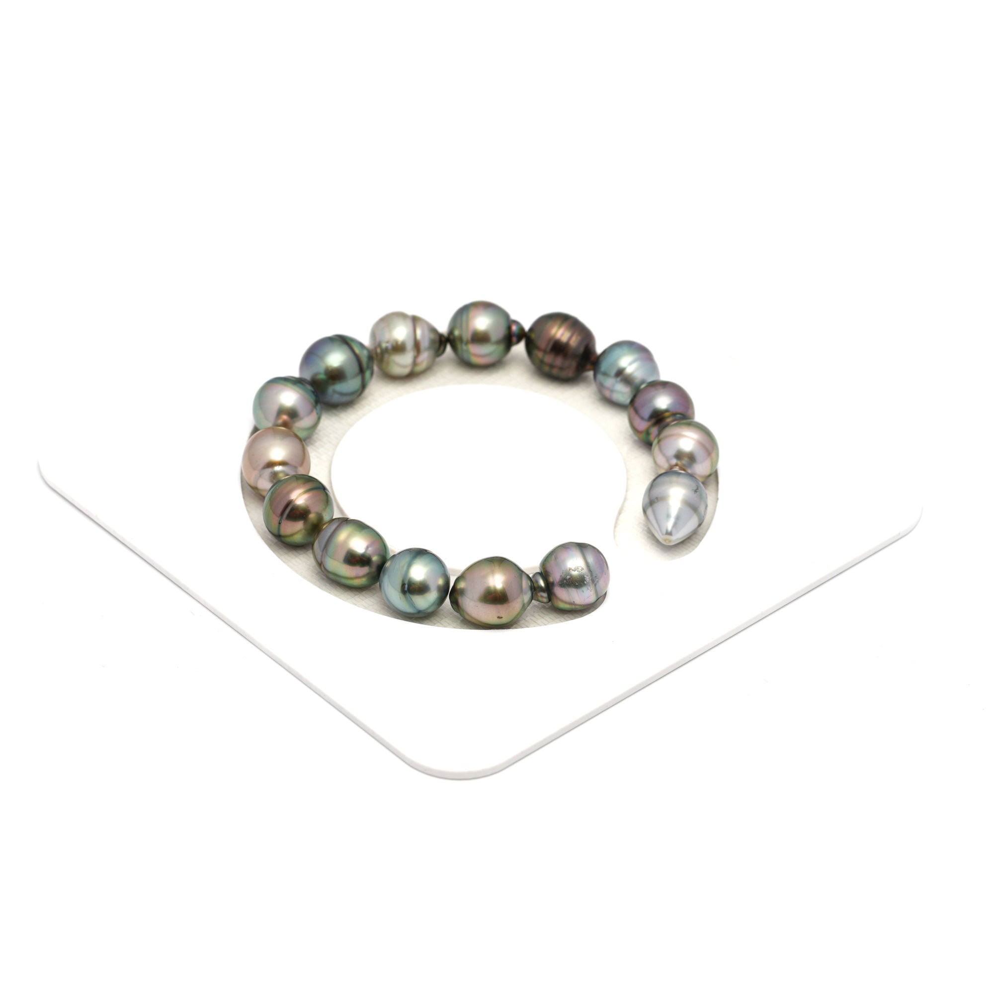 15pcs Light Mix 9-10mm - CL/SB AAA/AA Quality Tahitian Pearl Bracelet BR2254