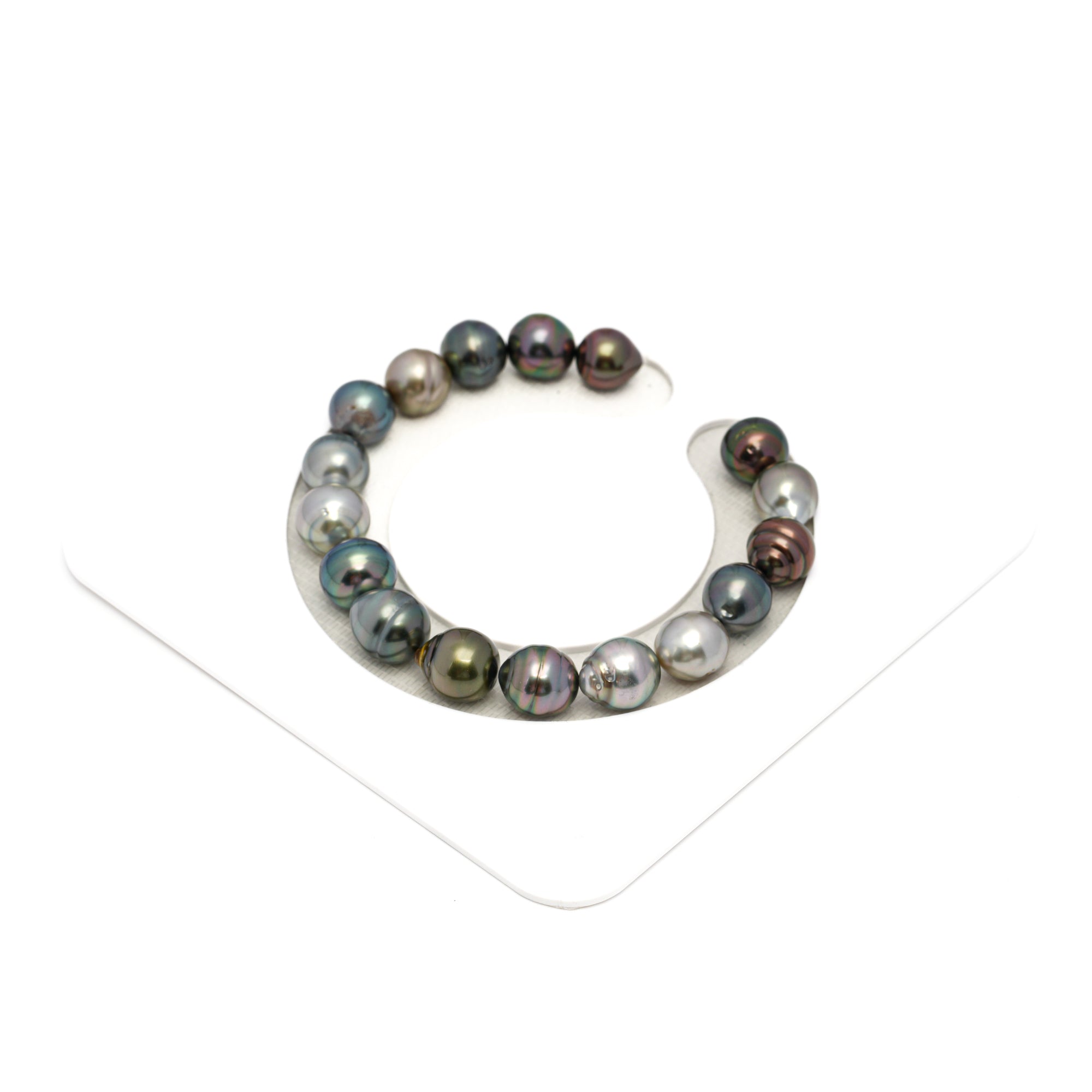 17pcs Multicolor 8-10mm - SB AAA/AA Quality Tahitian Pearl Bracelet BR2274 HL4