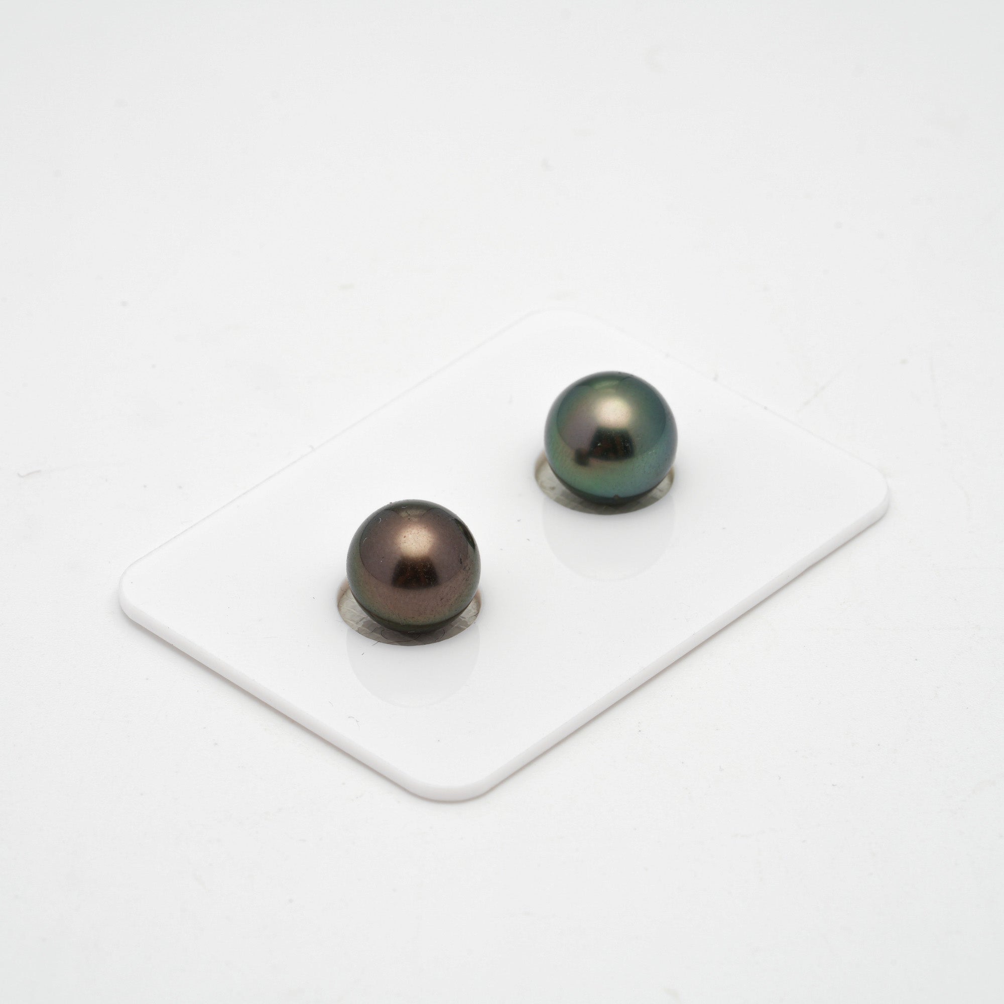 2pcs Multicolor 10.2-10.6mm - SB/NR AA/AAA Quality Tahitian Pearl Pair ER1354 A89