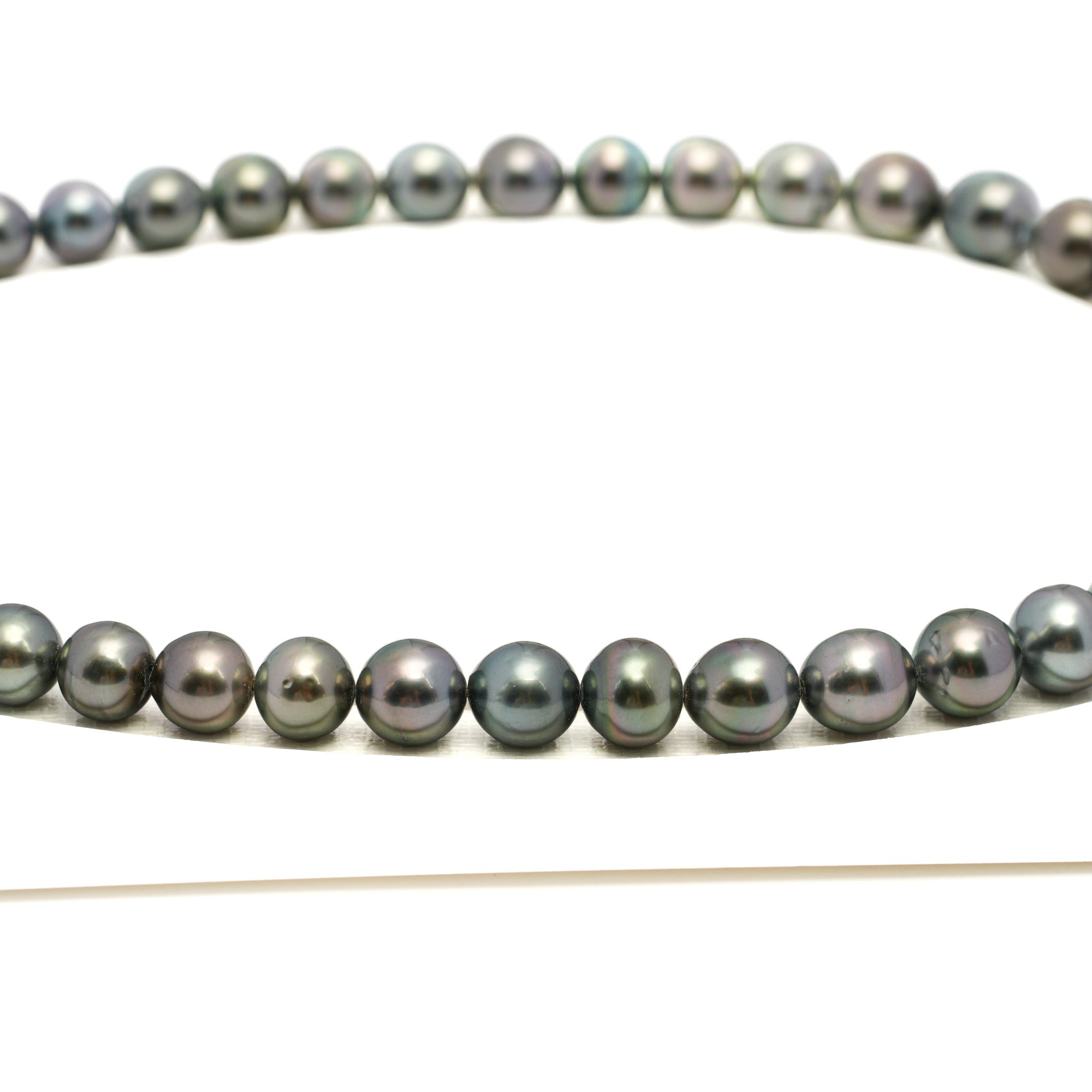43pcs Multicolor 8-11mm - SB AAA/AA Quality Tahitian Pearl Drilled Necklace NL1736 WF1