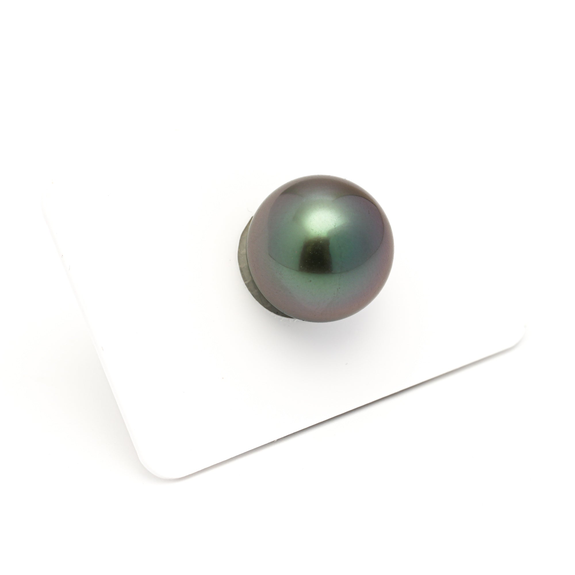 Rare "Top Luster" Aubergine 15.2mm - SR/NR AAA Quality Tahitian Pearl Single Certified SK155522