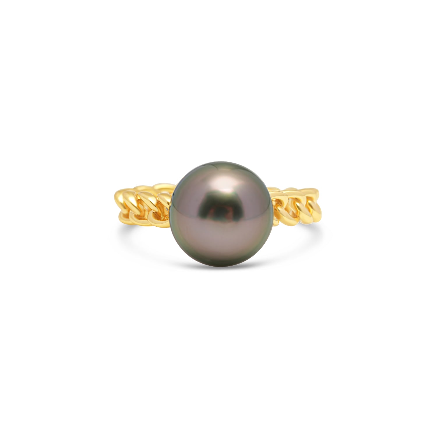 925 Sterling Silver Tahitian Pearl Ring SHM1385 OR11