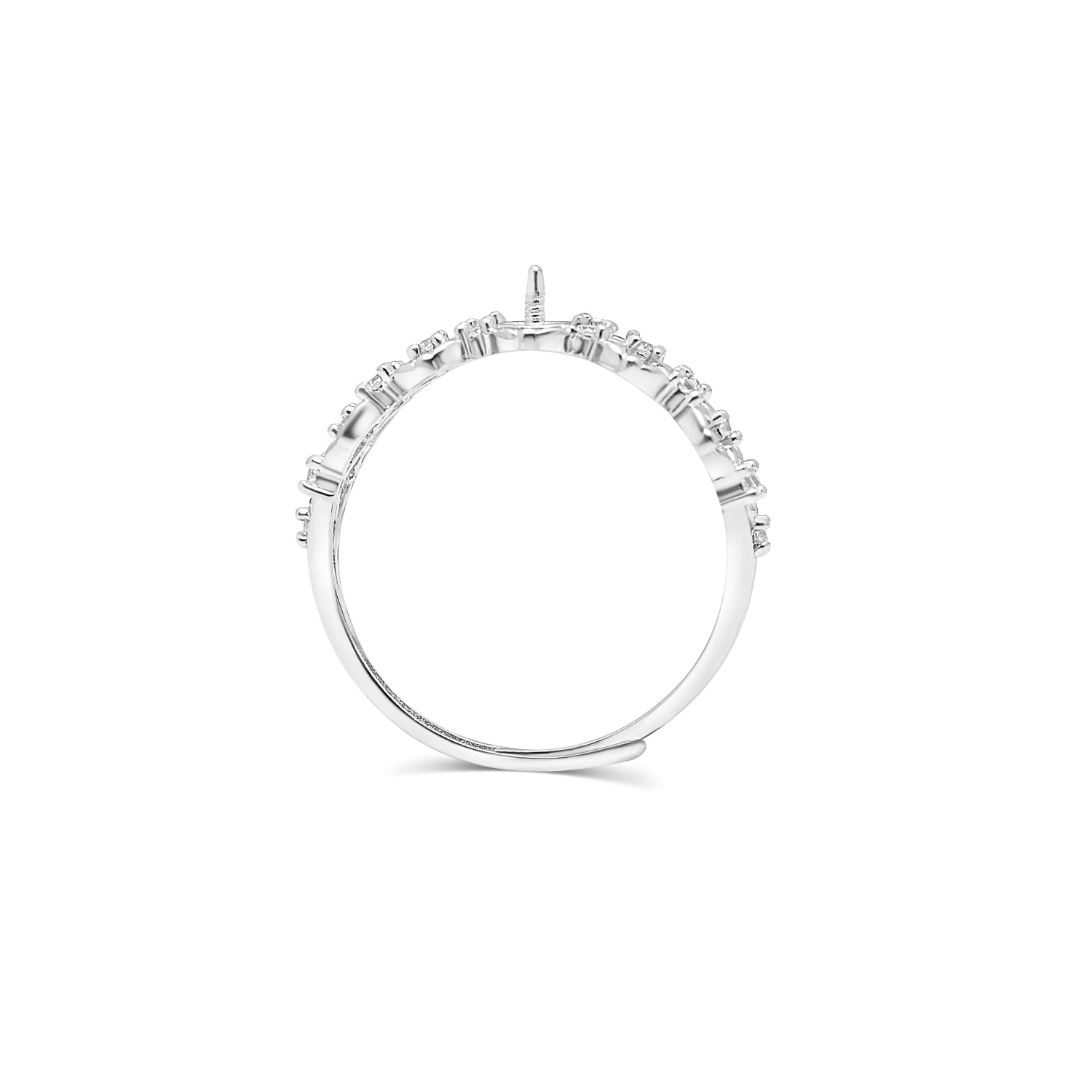 Adjustable Ring 925 Silver for pearl SC381